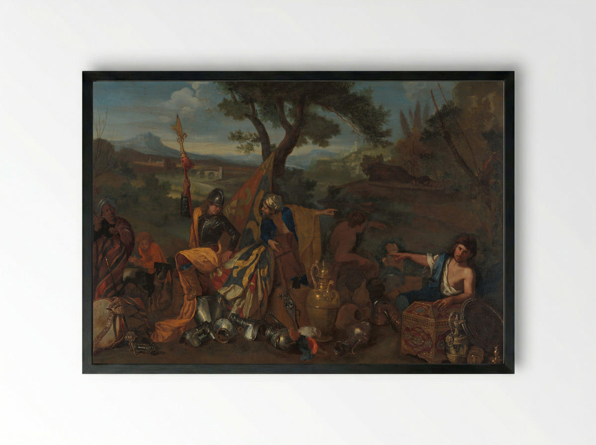 The Pedlars - Andrea di Leone - Framed Print Black