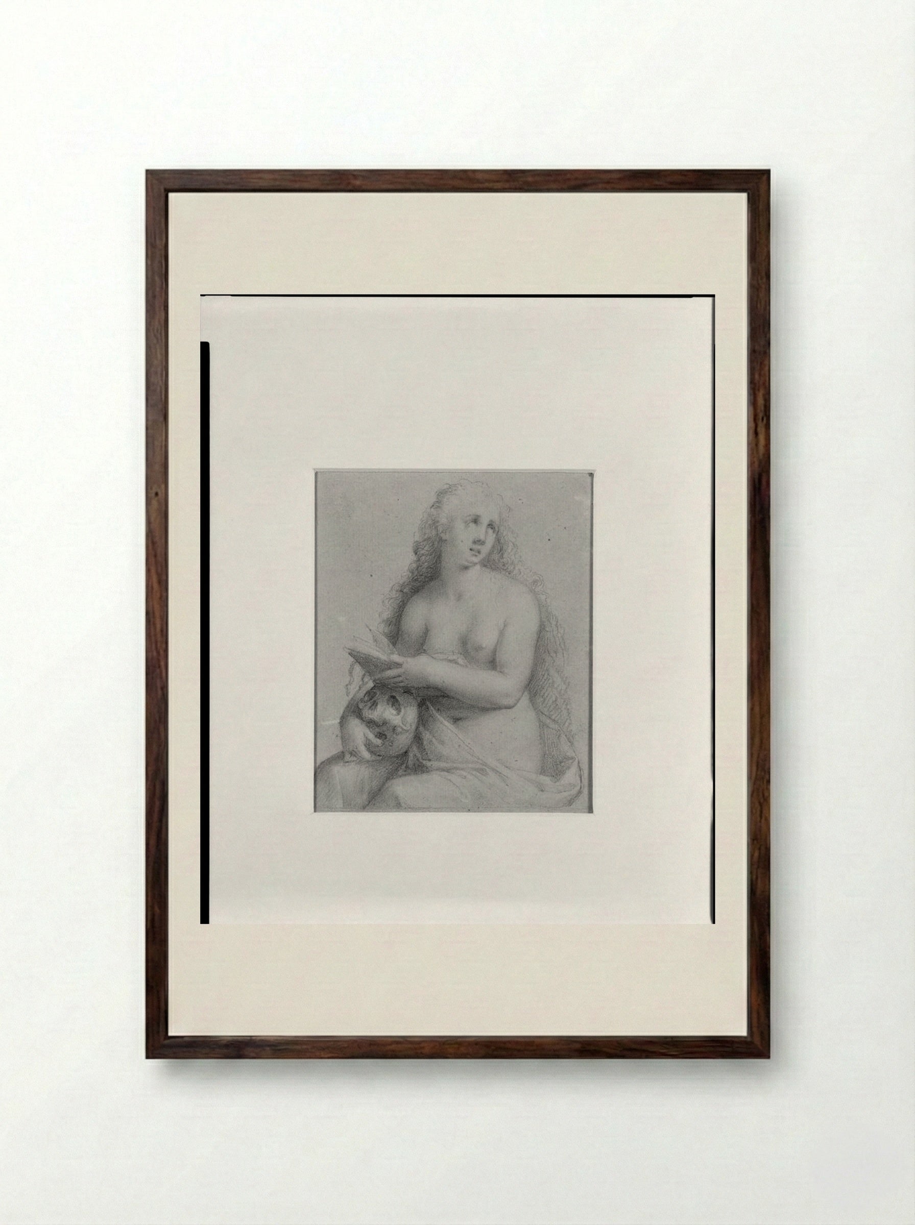 The Penitent Magdalene - Peter Oliver - Framed Print Dark Wood
