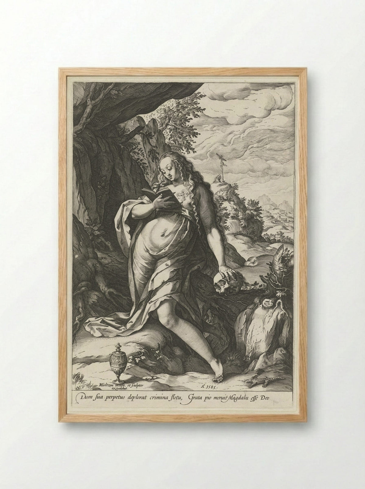The Penitent Magdalene - Bartholomeus Spranger - Framed Print Wood