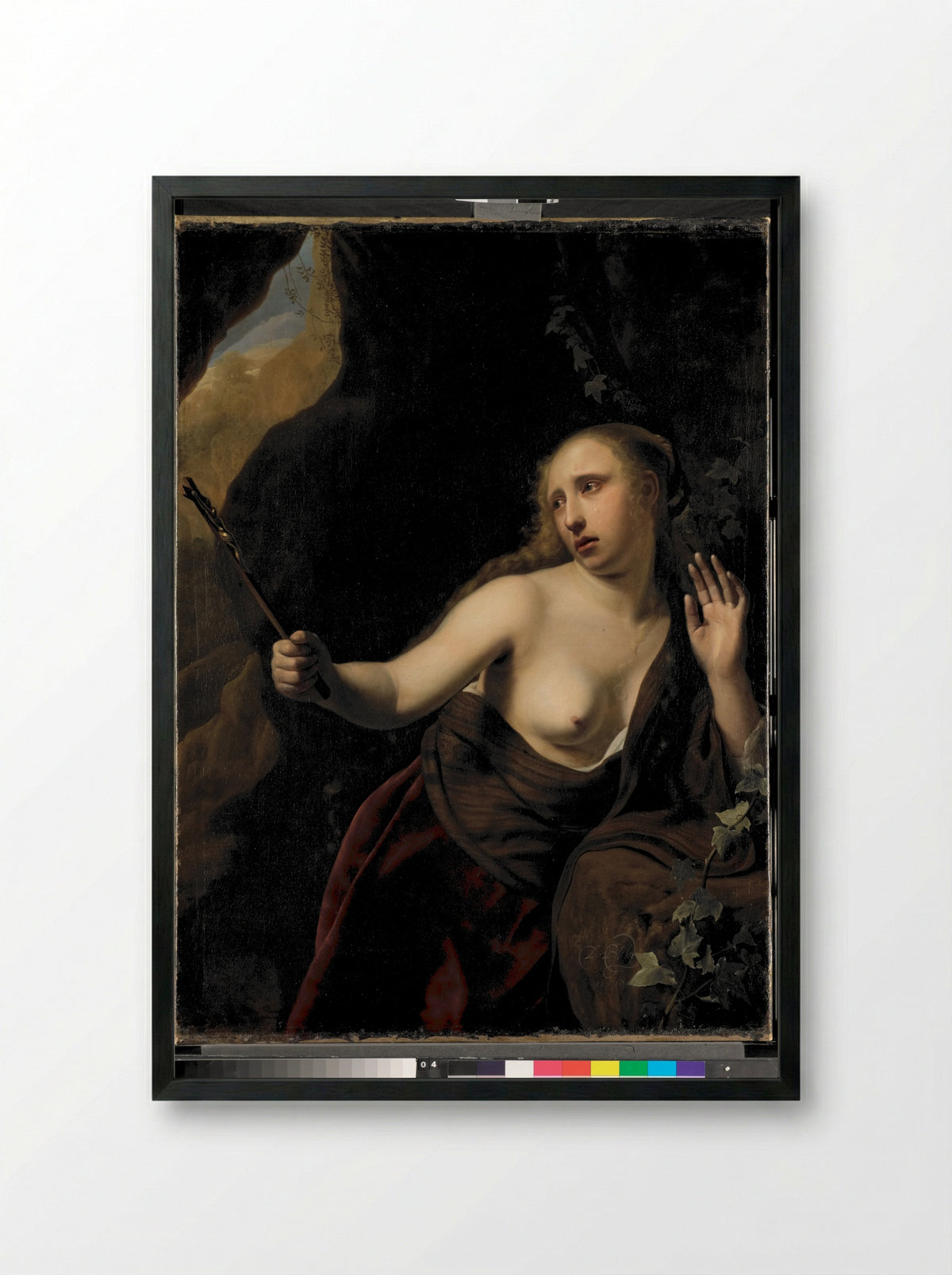 The Penitent Mary Magdalene - Dirck Bleker - Framed Print Black