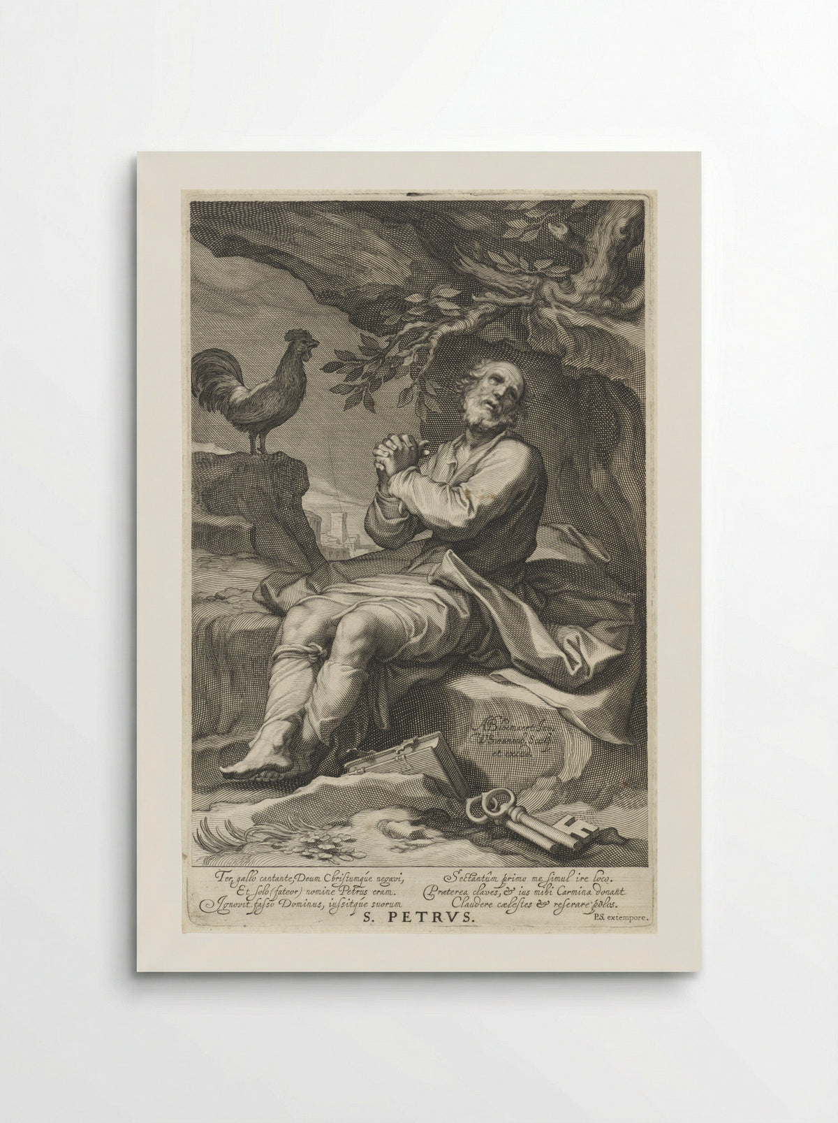 The Penitent Saint Peter - Willem Isaacsz. van Swanenburg - Poster