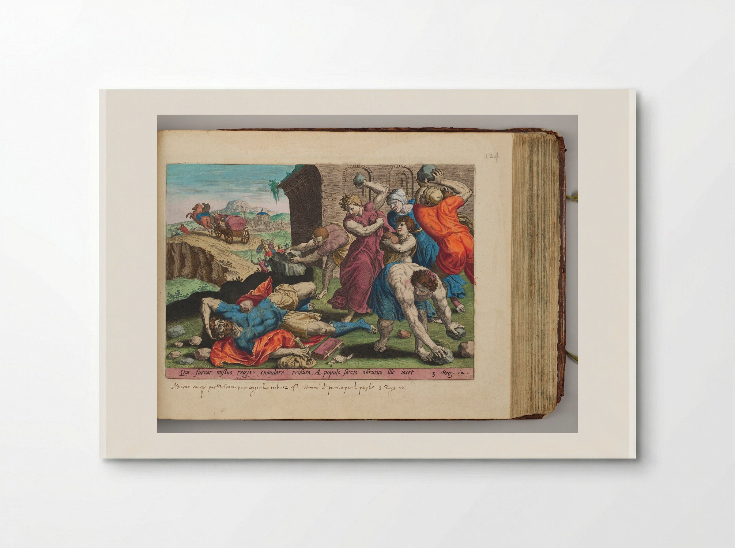 The People Stoning Adoram - Hans Collaert the Elder - Poster