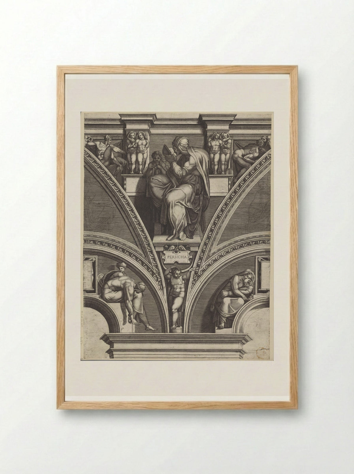 The Persian Sibyl - Giorgio Ghisi - Framed Print Wood