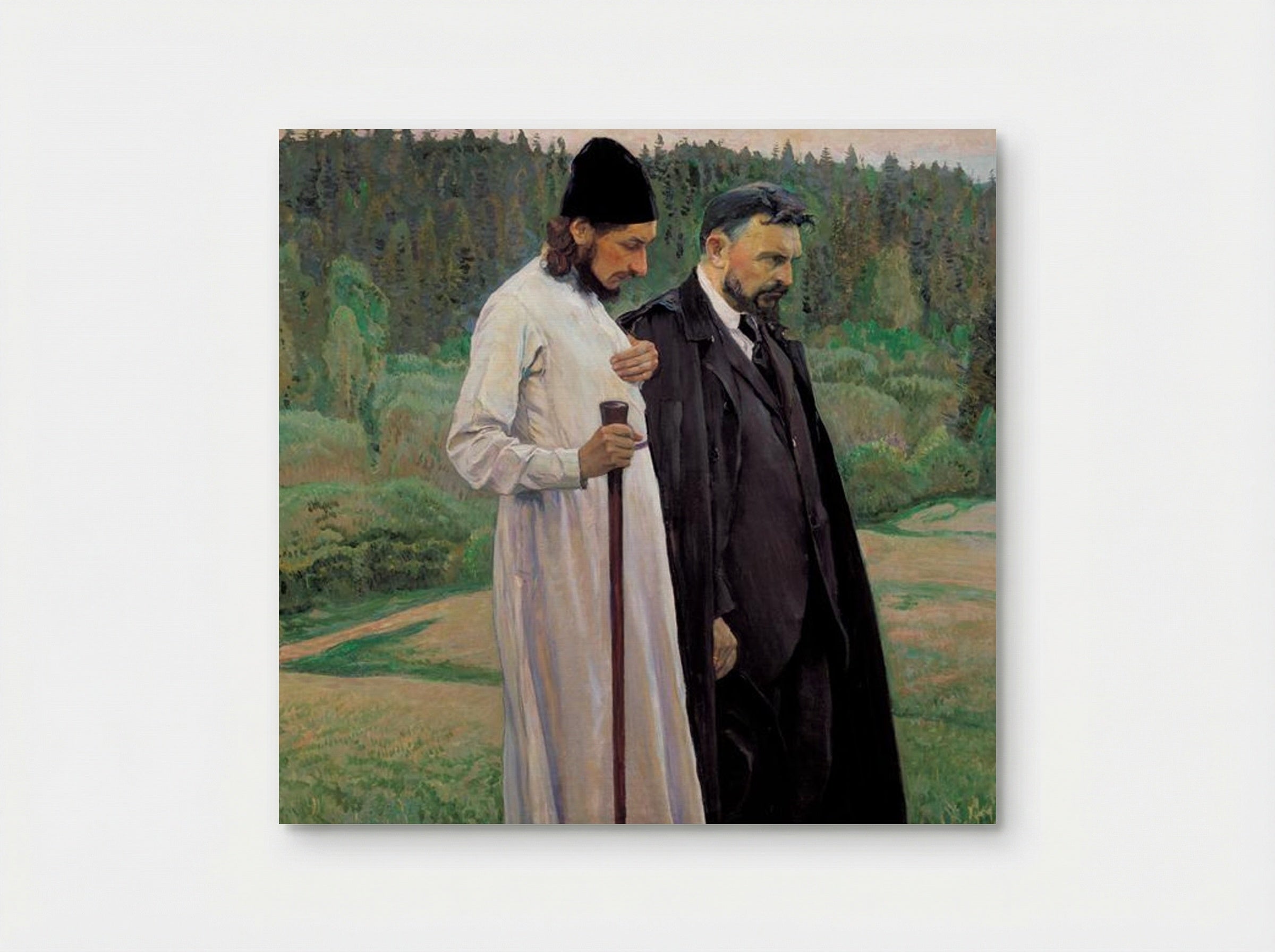 The Philosophers: Portrait of Sergei Bulgakov and Pavel Florensky - Mikhail Nesterov - Poster