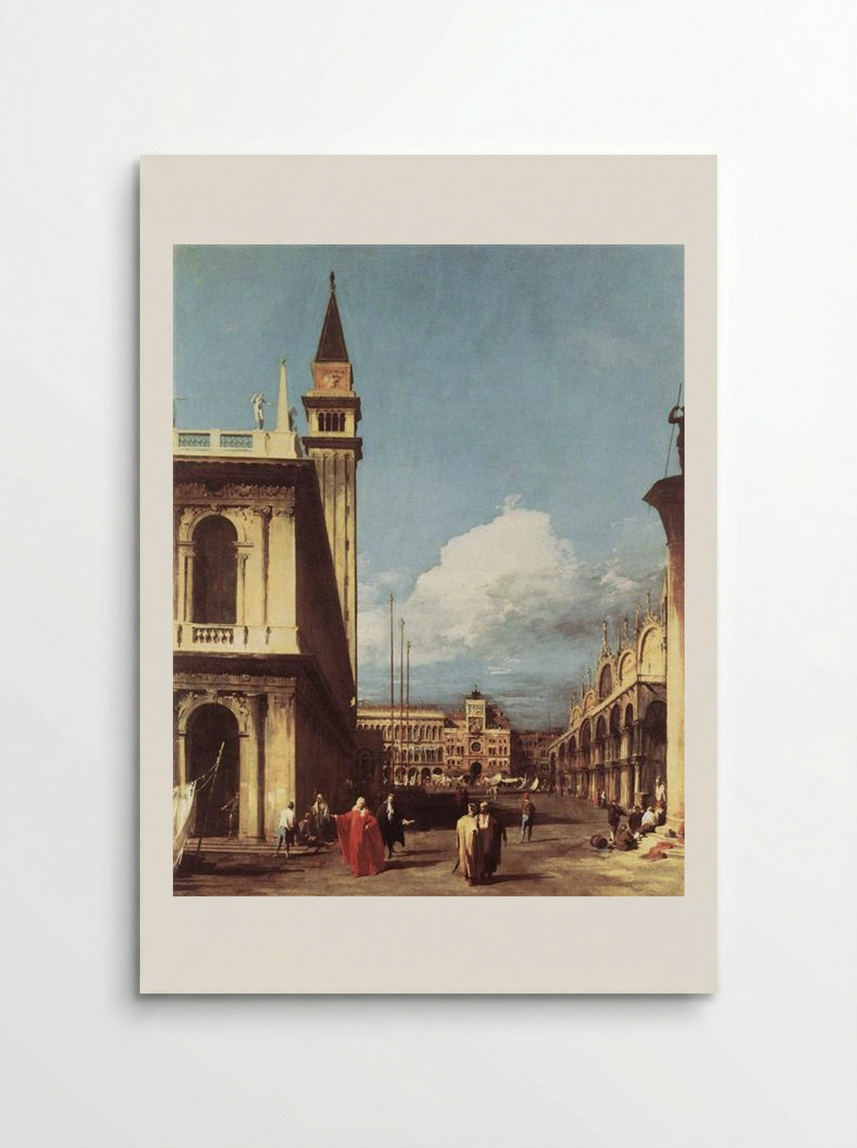 The Piazzetta, Looking toward the Clock Tower - Canaletto - Poster