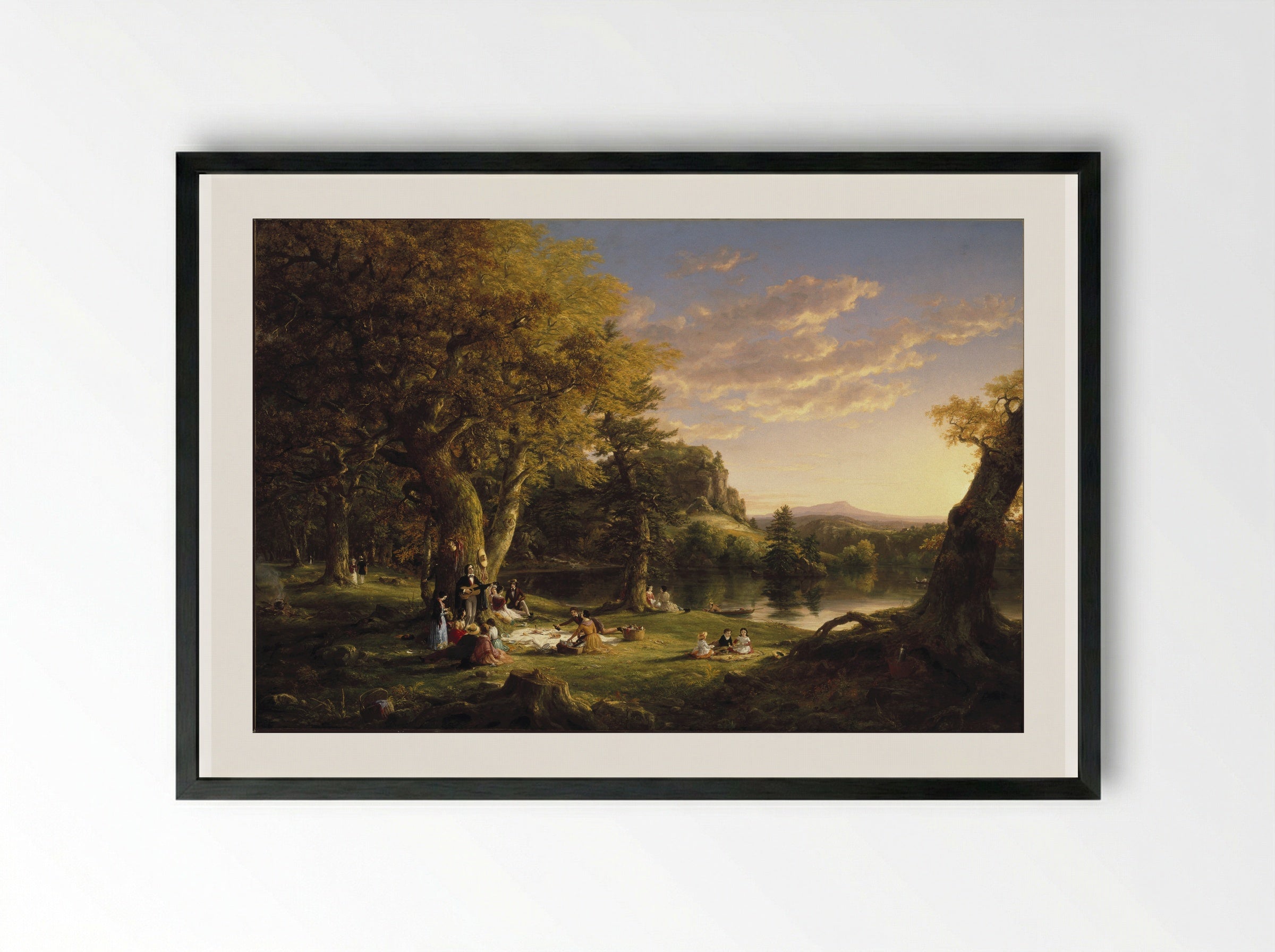 The Pic-Nic - Thomas Cole - Framed Print Black