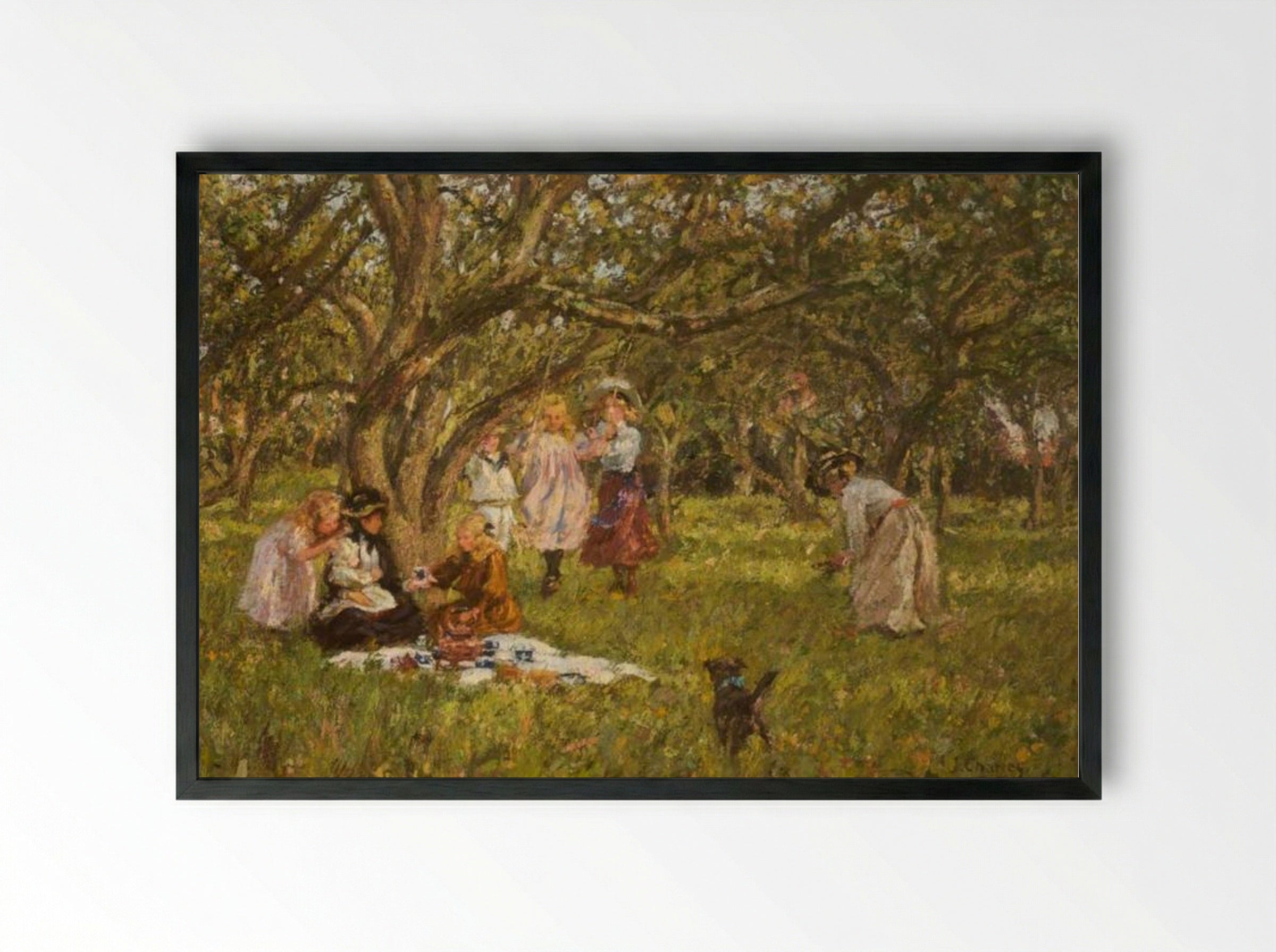 The Picnic - James Charles - Framed Print Black
