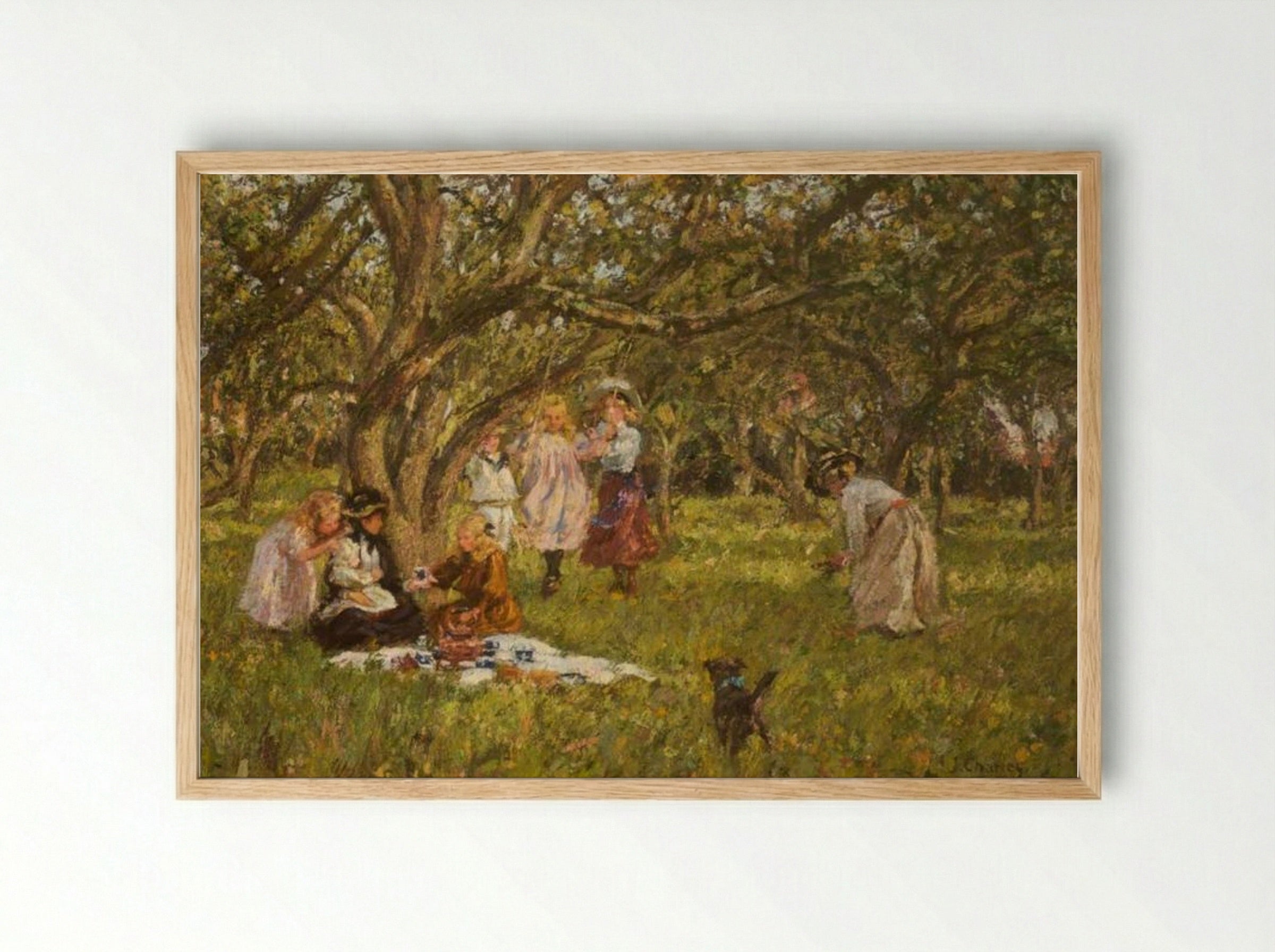 The Picnic - James Charles - Framed Print Wood