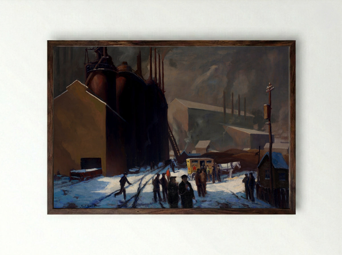 The Pie Wagon - Carl Gaertner - Framed Print Dark Wood