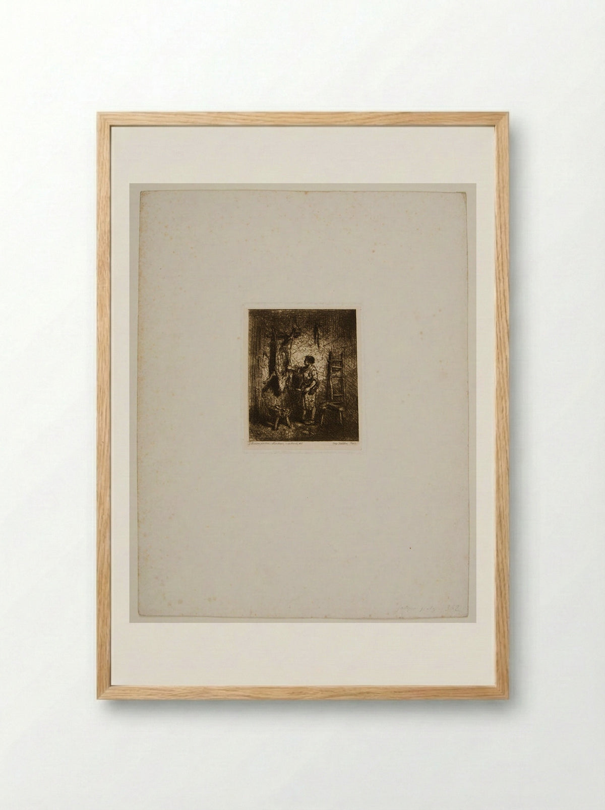 The Pig Slayer - Charles-Émile Jacque - Framed Print Wood
