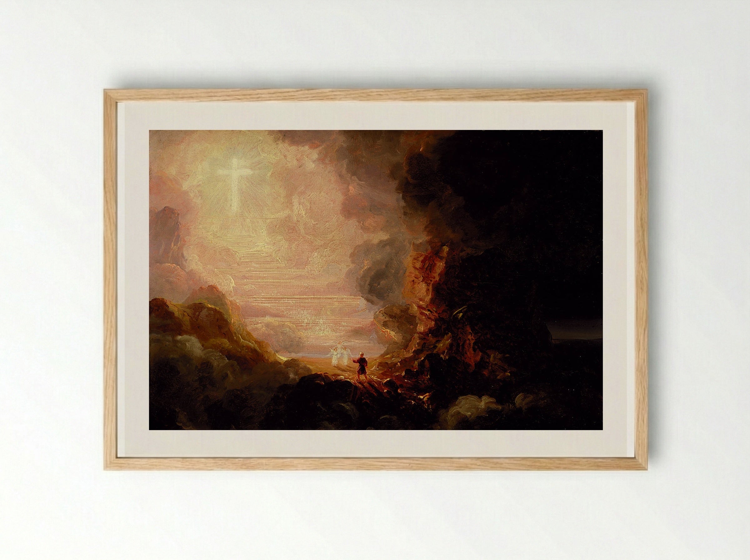 The Pilgrim of the Cross at the End of His Journey - Thomas Cole - Framed Print Wood