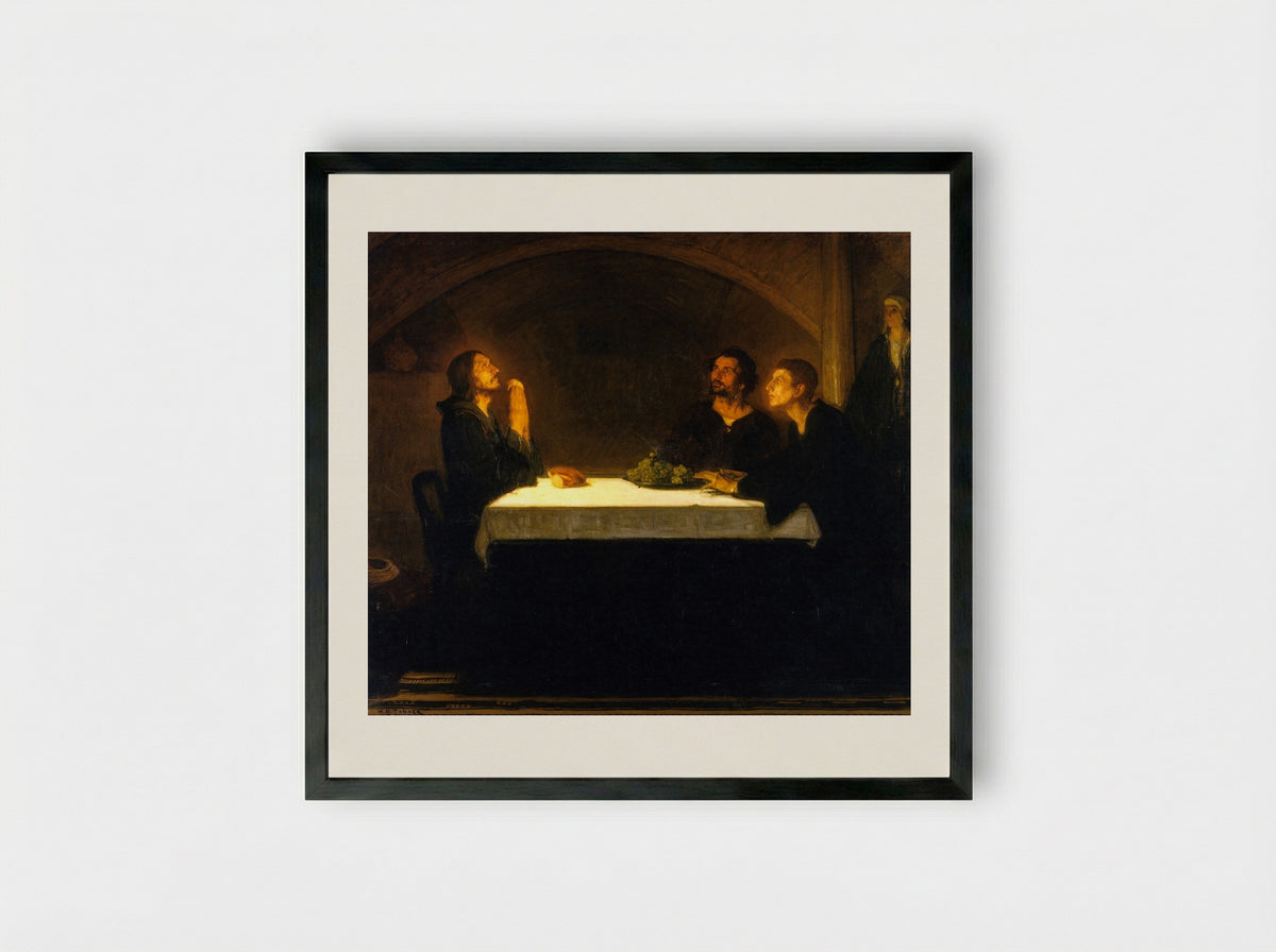 The Pilgrims of Emmaus - Henry Ossawa Tanner - Framed Print Black