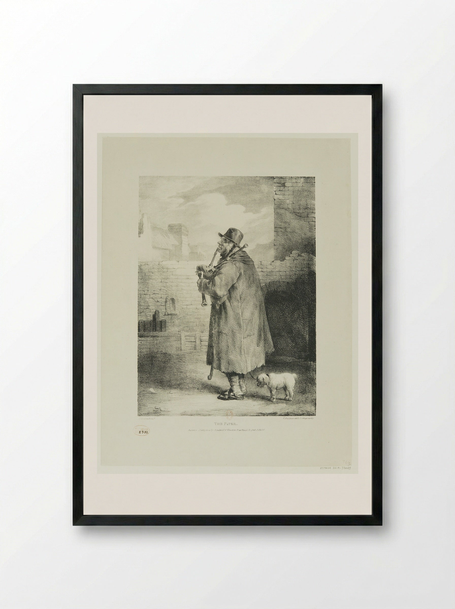 The Piper - Théodore Géricault - Framed Print Black