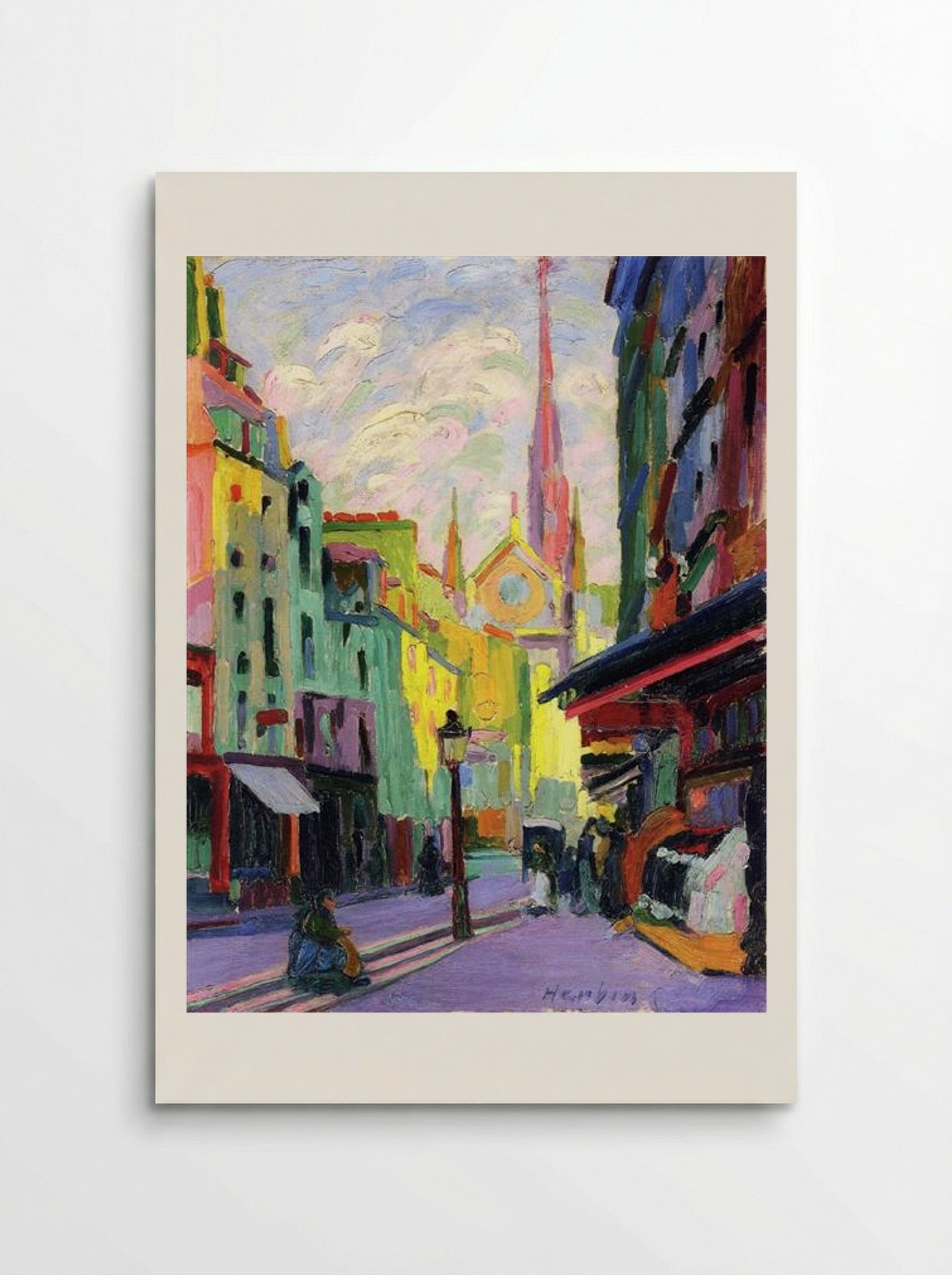 The Place Maubert, Paris - Auguste Herbin - Poster