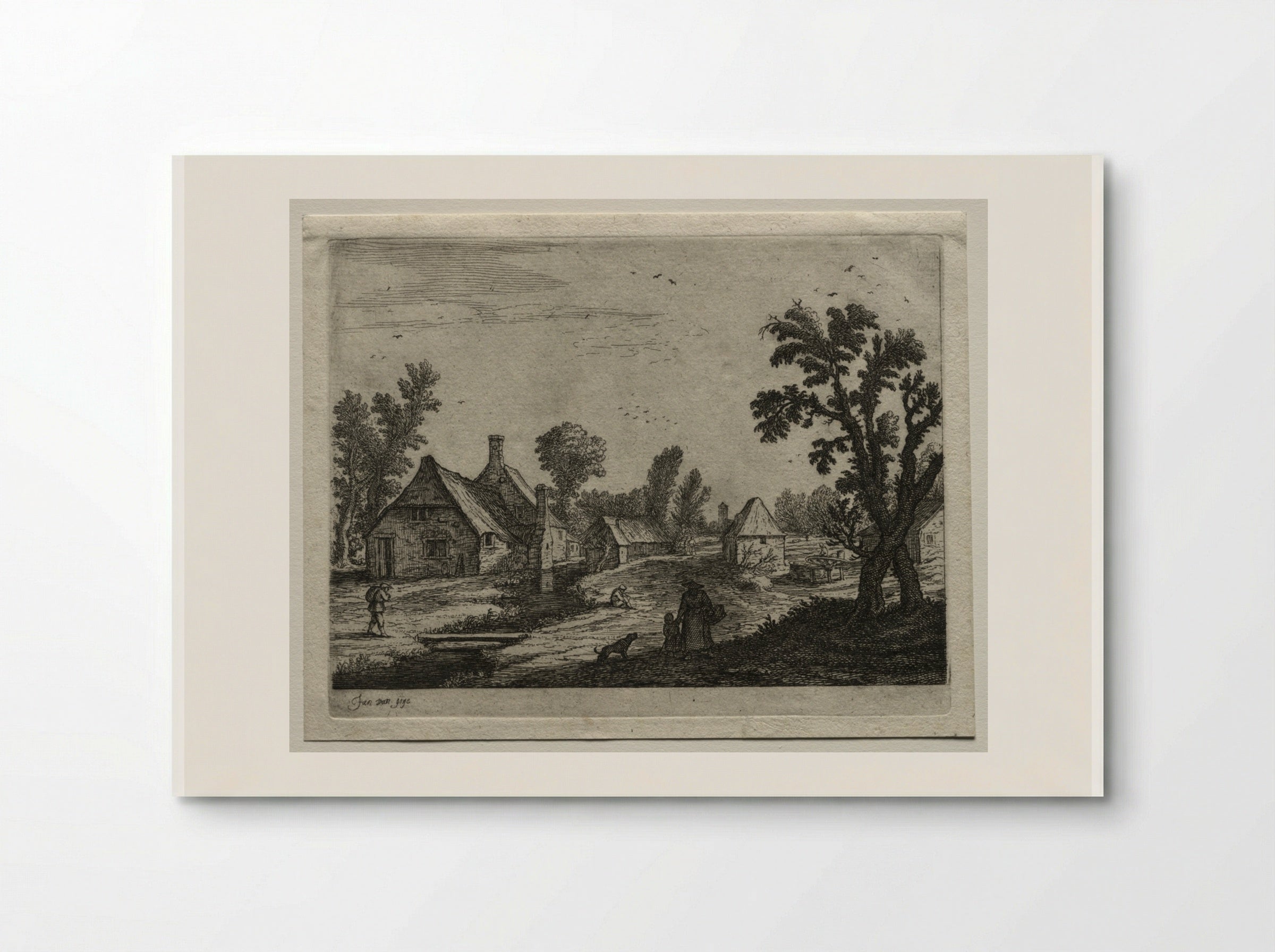 The Plank over the Stream - Jan van Goyen - Poster