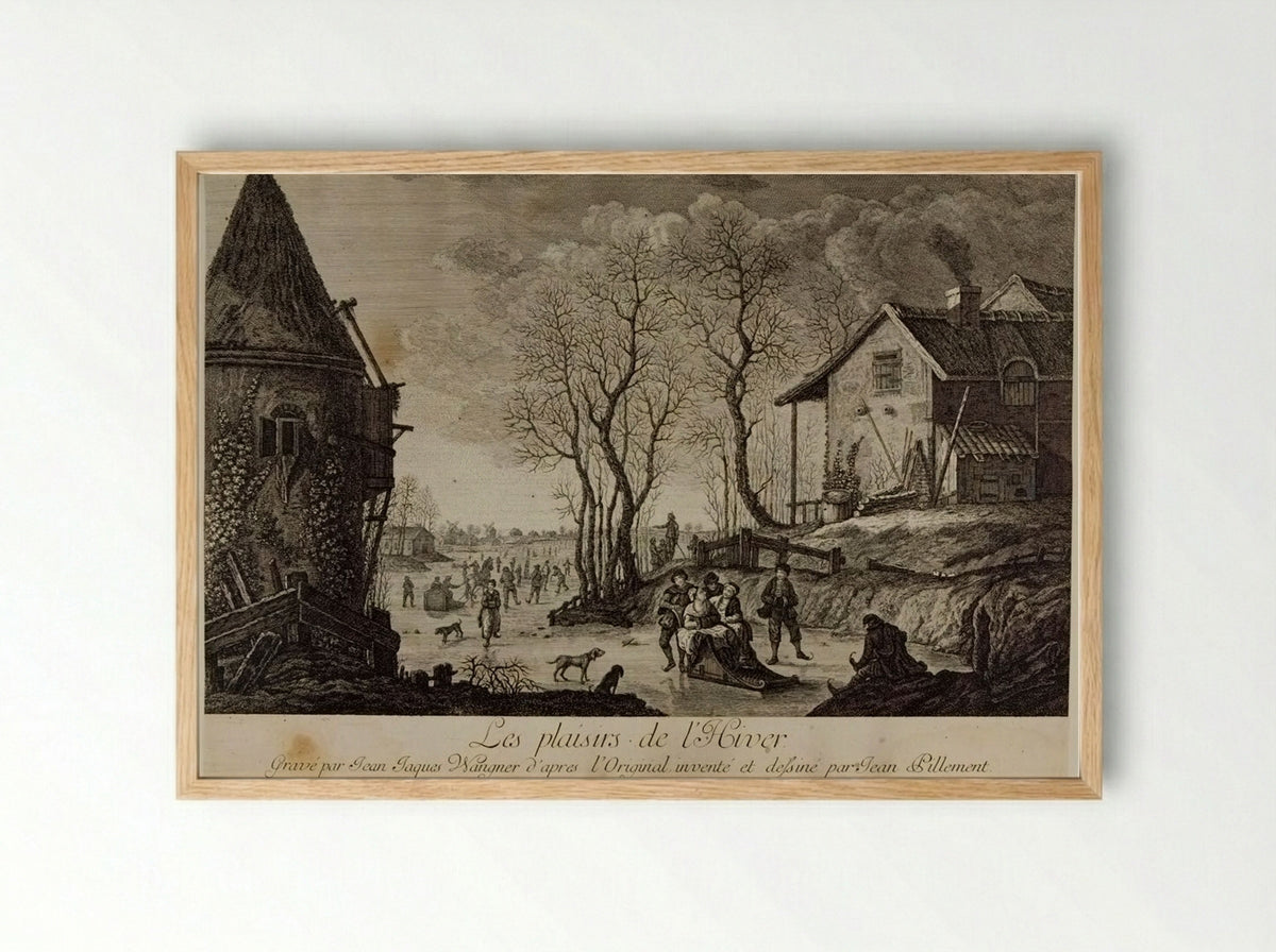 The Pleasures of Winter - Jakob Wangner - Framed Print Wood