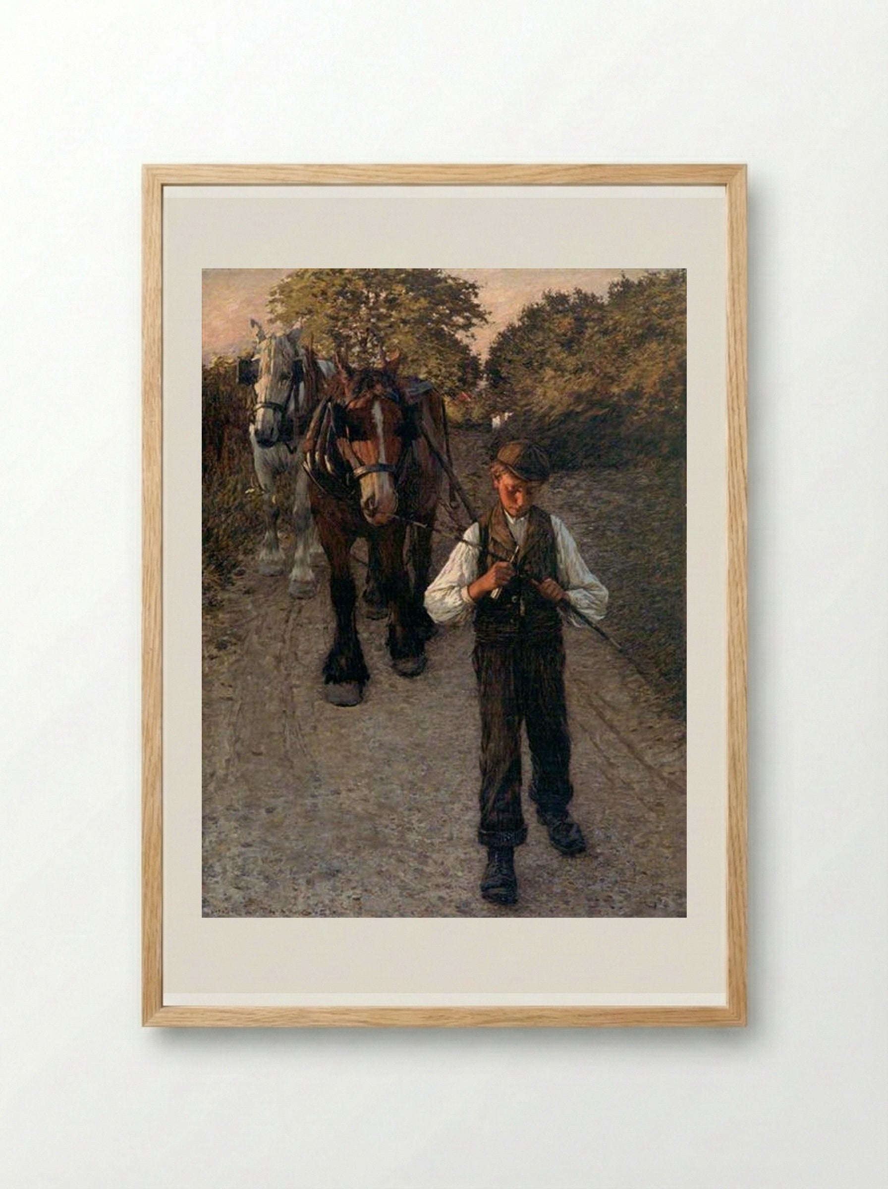 The Plough Boy - Henry Herbert La Thangue - Framed Print Wood