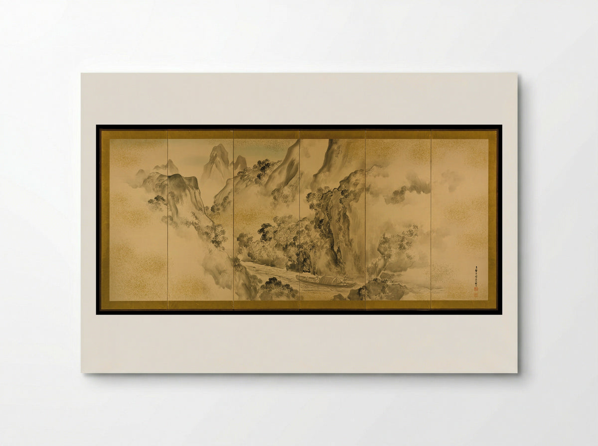 The Poet Li Bo's Visit to Mount Emei - Shiokawa Bunrin - Poster