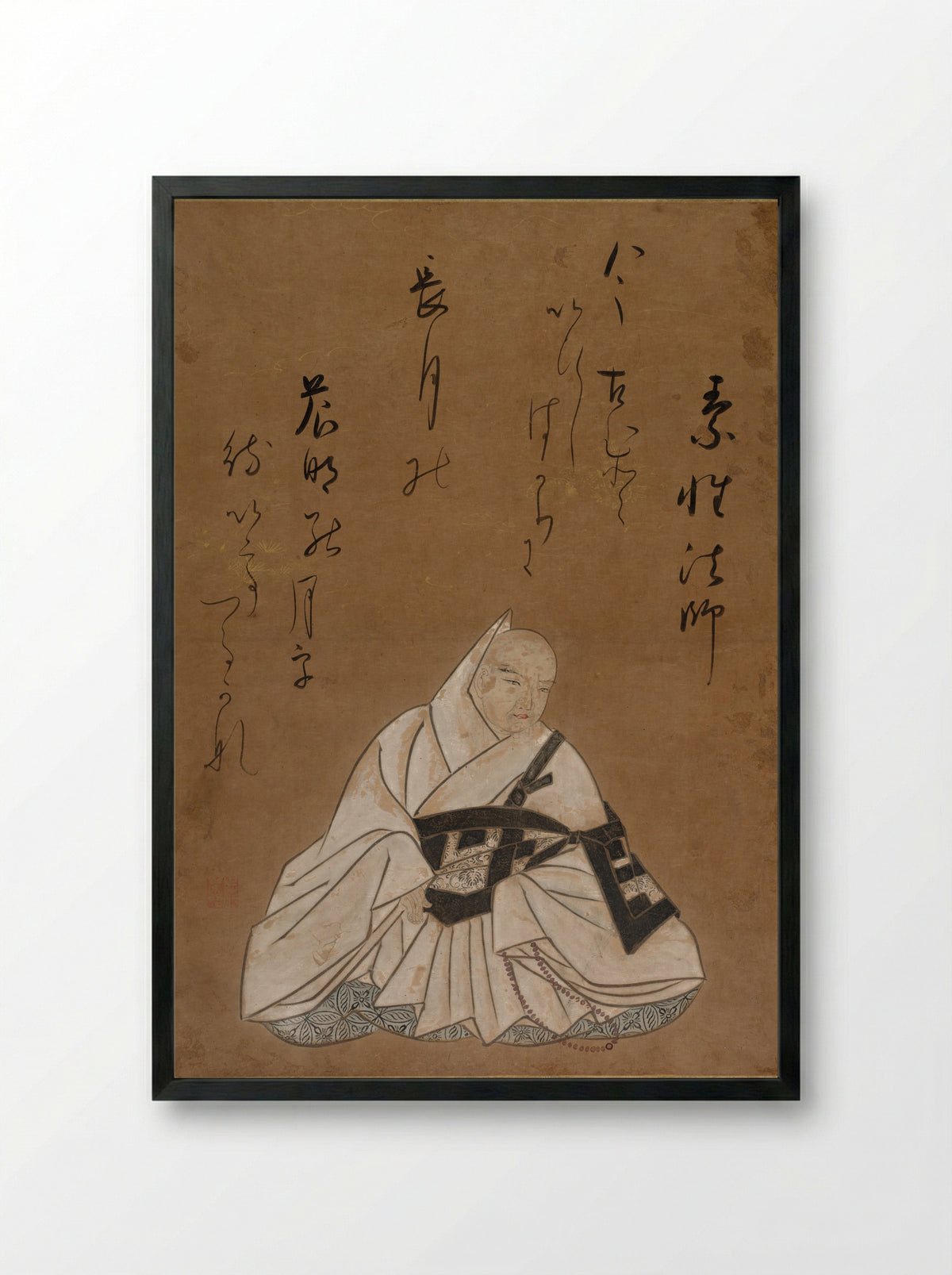 The Poet Sōsei - Shokadō Shōjō - Framed Print Black