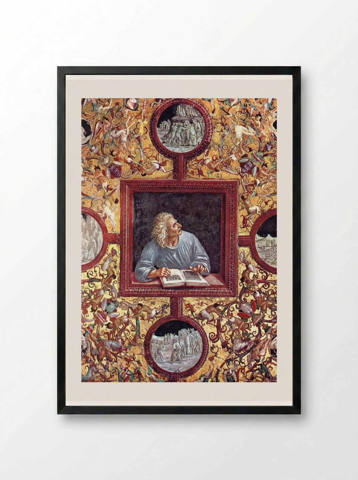 The Poet Virgil - Luca Signorelli - Framed Print Black