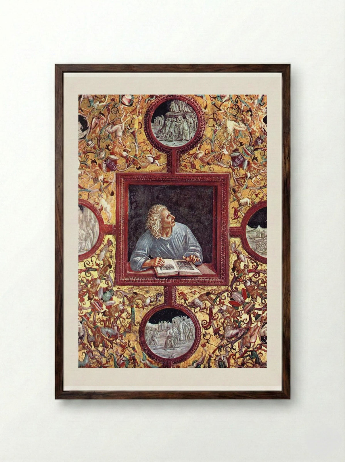 The Poet Virgil - Luca Signorelli - Framed Print Dark Wood
