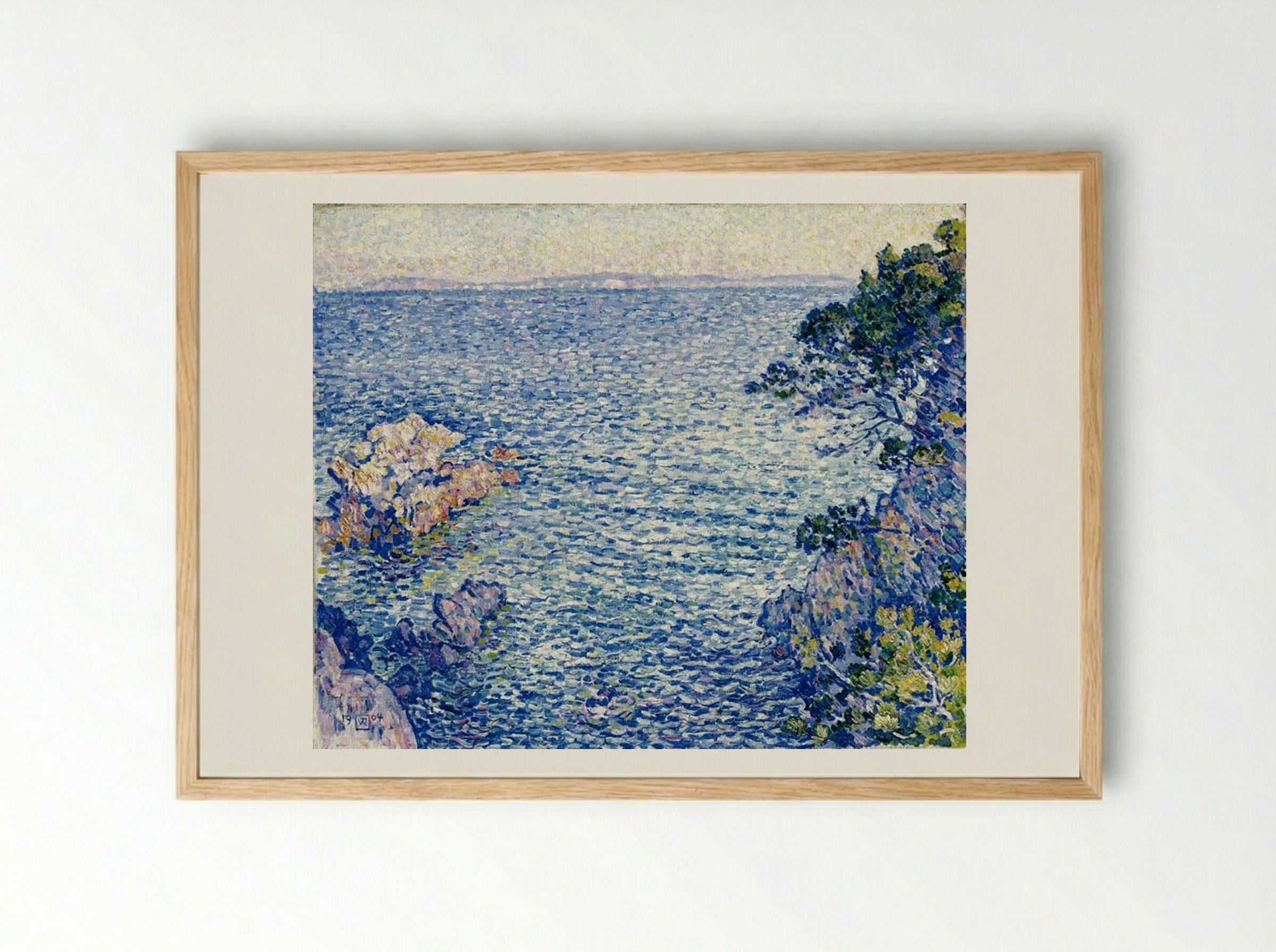 The Point of Rossignol - Théo van Rysselberghe - Framed Print Wood