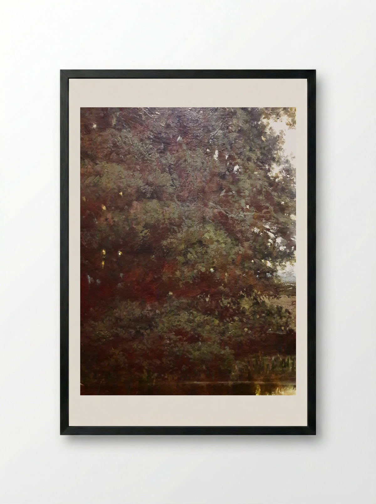 The Pond - Charles-François Daubigny - Framed Print Black