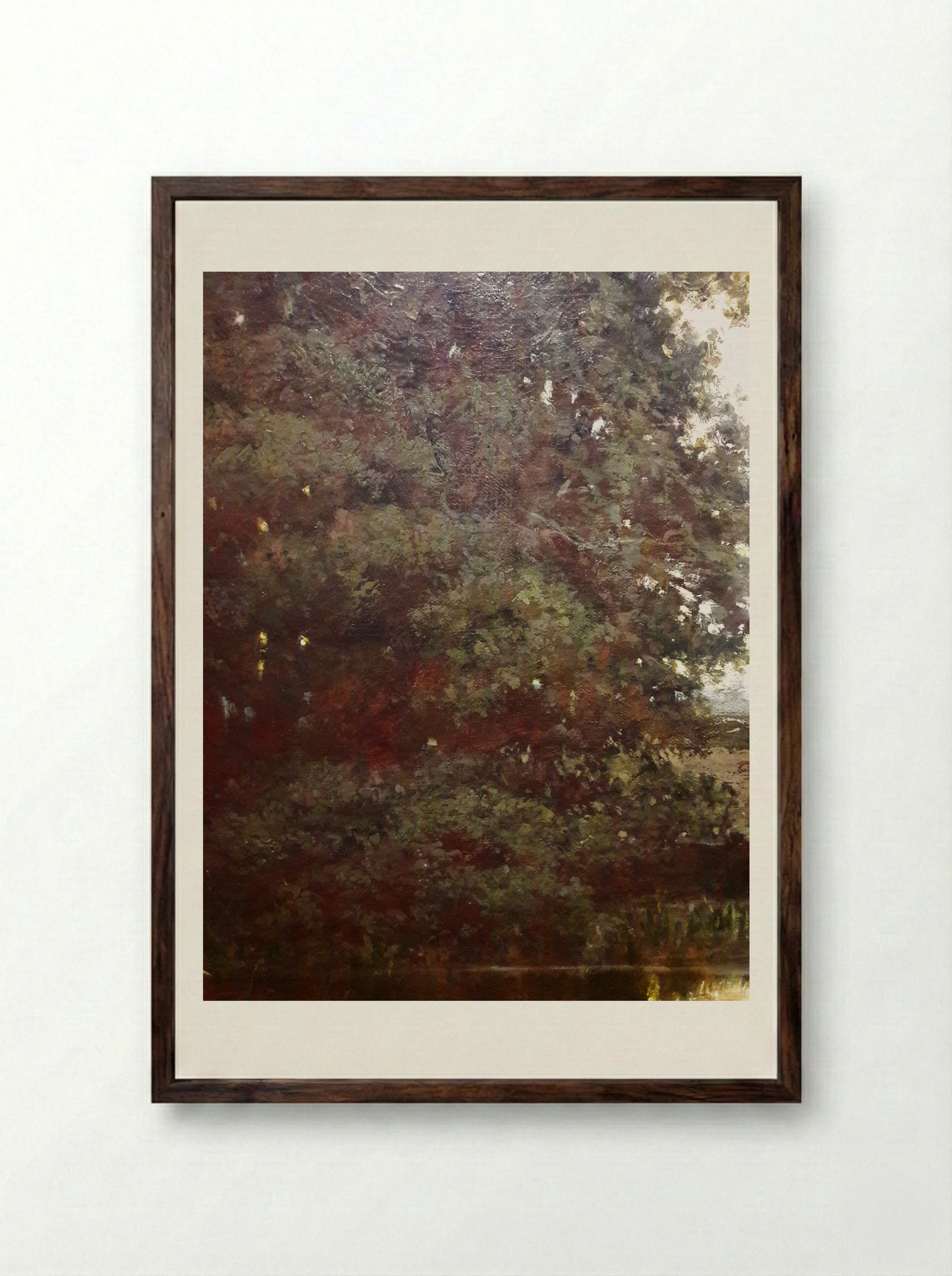 The Pond - Charles-François Daubigny - Framed Print Dark Wood