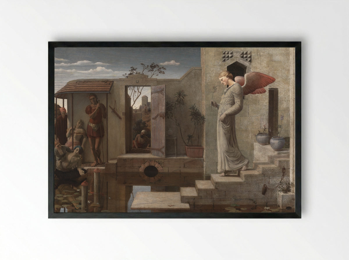 The Pool of Bethesda - Robert Bateman - Framed Print Black