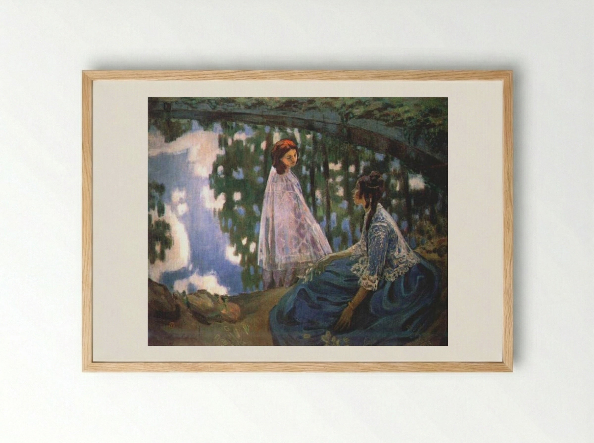 The Pool - Victor Borisov-Musatov - Framed Print Wood