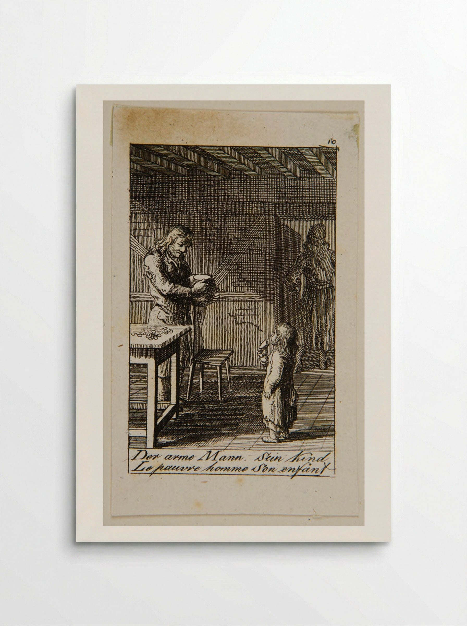 The Poor Man and His Child - Daniel Nikolaus Chodowiecki - Poster