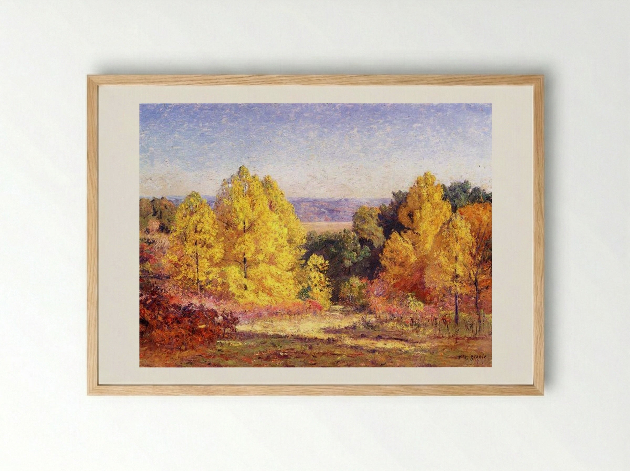 The Poplars - T. C. Steele - Framed Print Wood