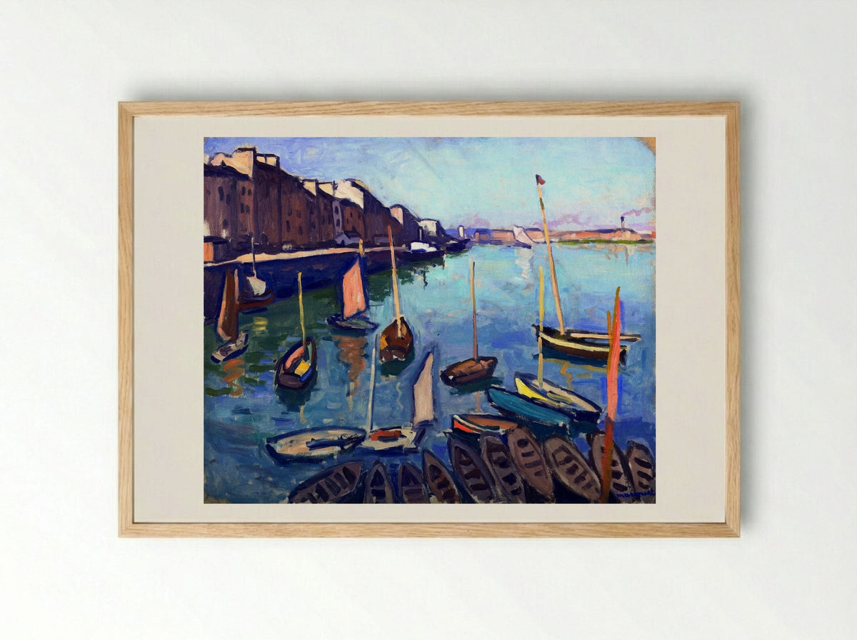 The Port, Le Havre - Albert Marquet - Framed Print Wood