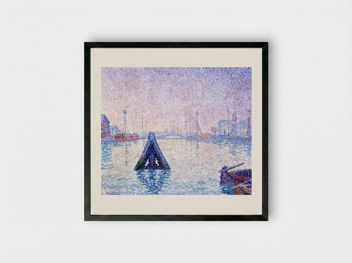 The Port at Vlissingen - Paul Signac - Framed Print Black