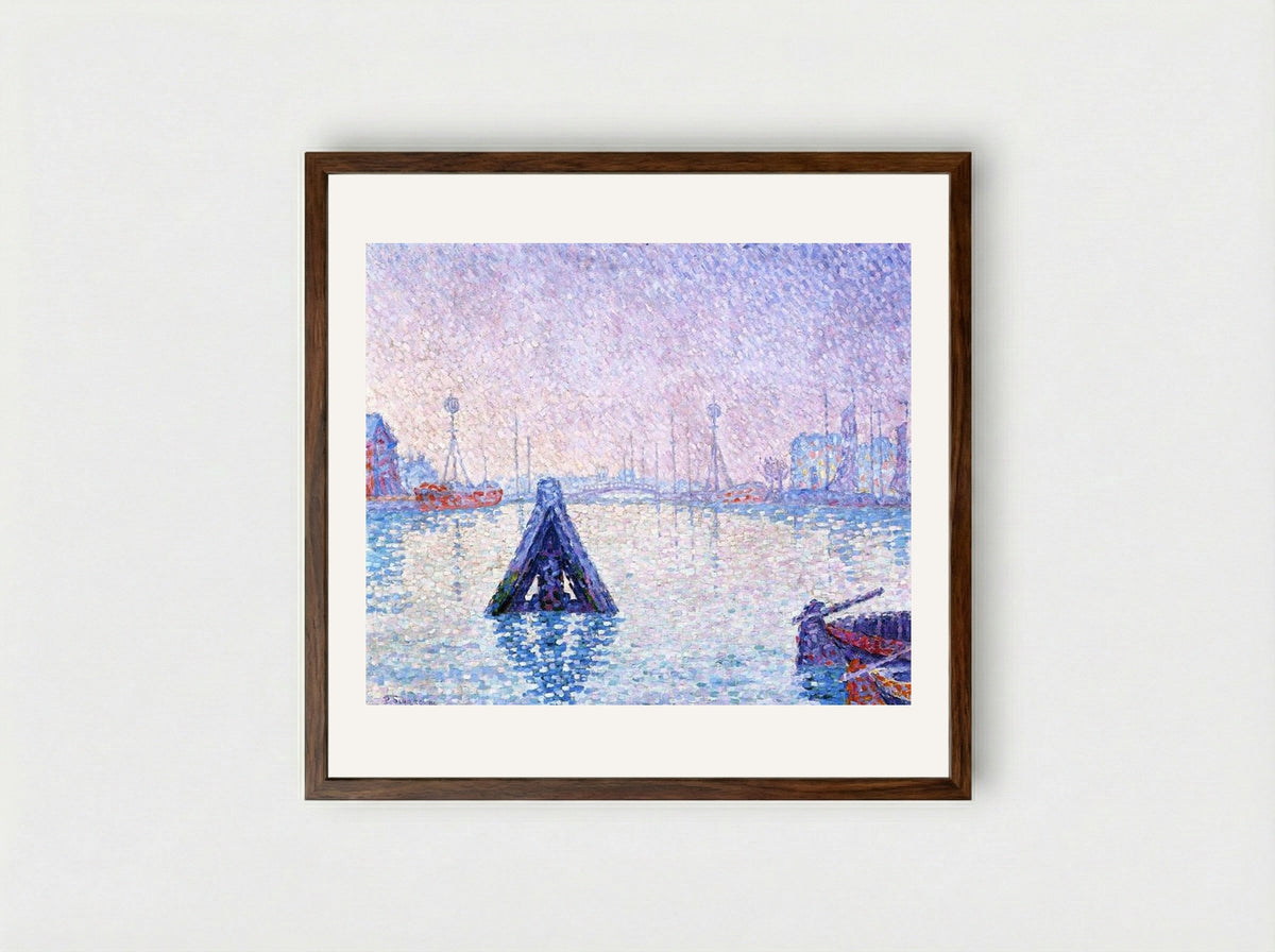 The Port at Vlissingen - Paul Signac - Framed Print Dark Wood