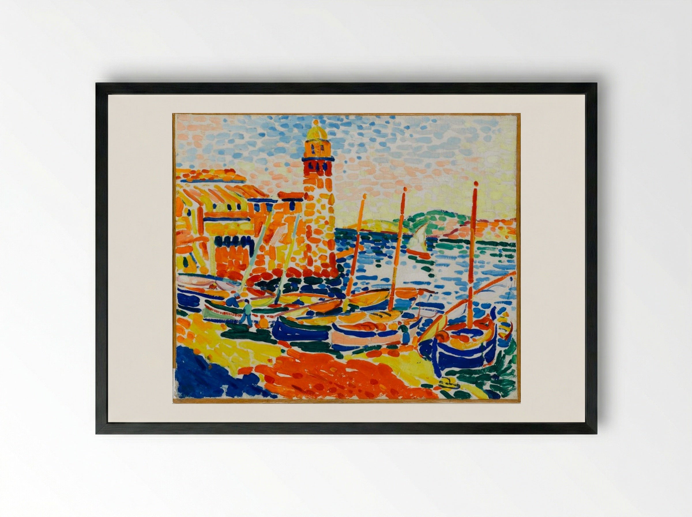 The Port of Collioure - André Derain - Framed Print Black