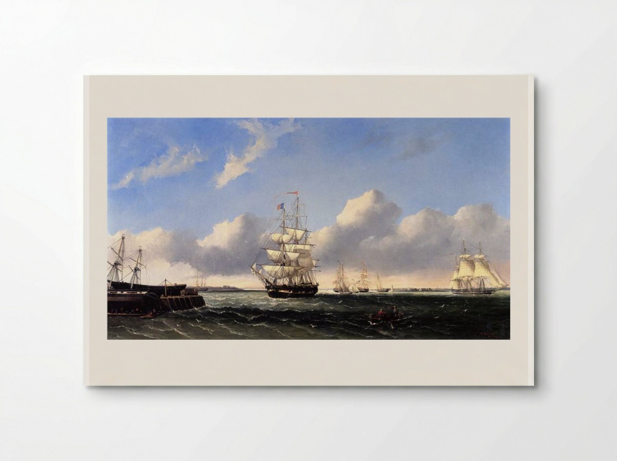 The Port of New Bedford from Crow Island - William Bradford - Poster