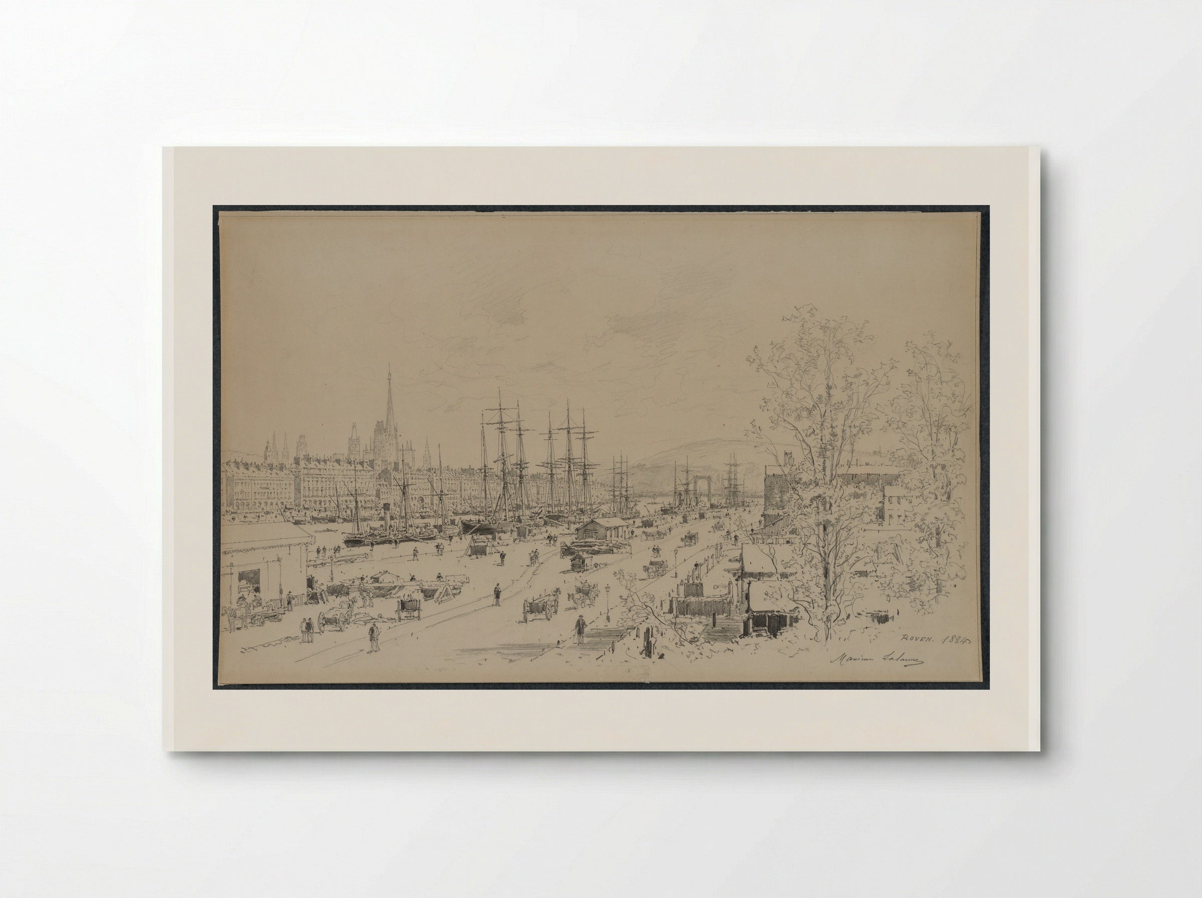 The Port of Rouen - Maxime Lalanne - Poster