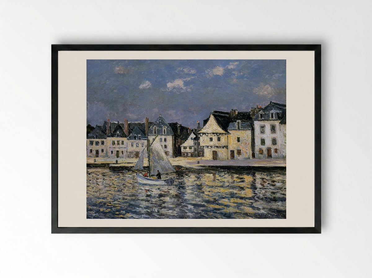 The Port of Saint Goustan - Maxime Maufra - Framed Print Black