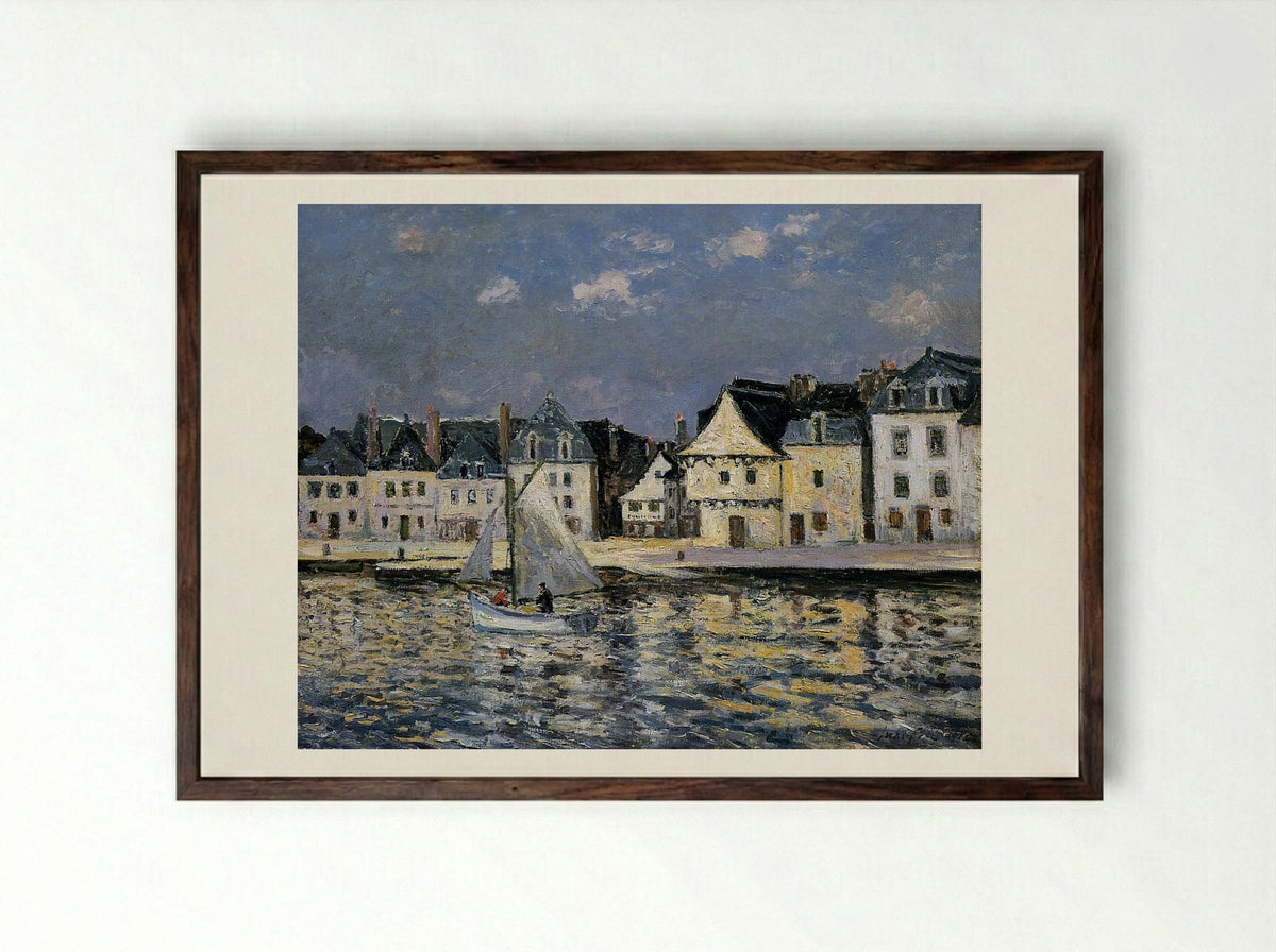 The Port of Saint Goustan - Maxime Maufra - Framed Print Dark Wood