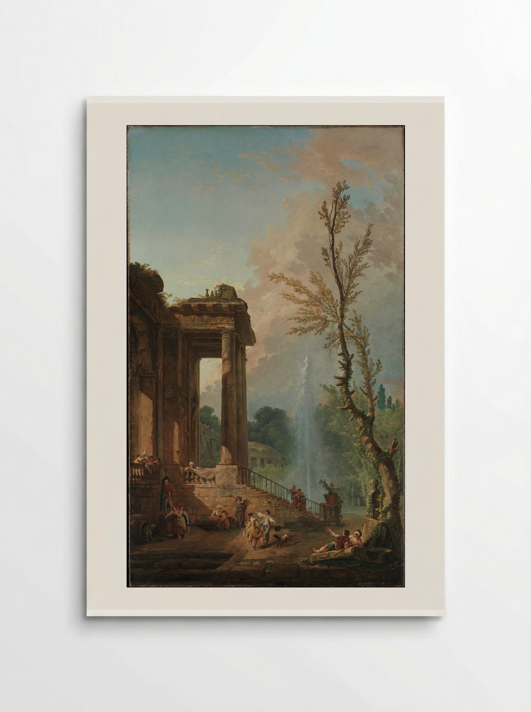 The Portico of a Country Mansion - Hubert Robert - Poster