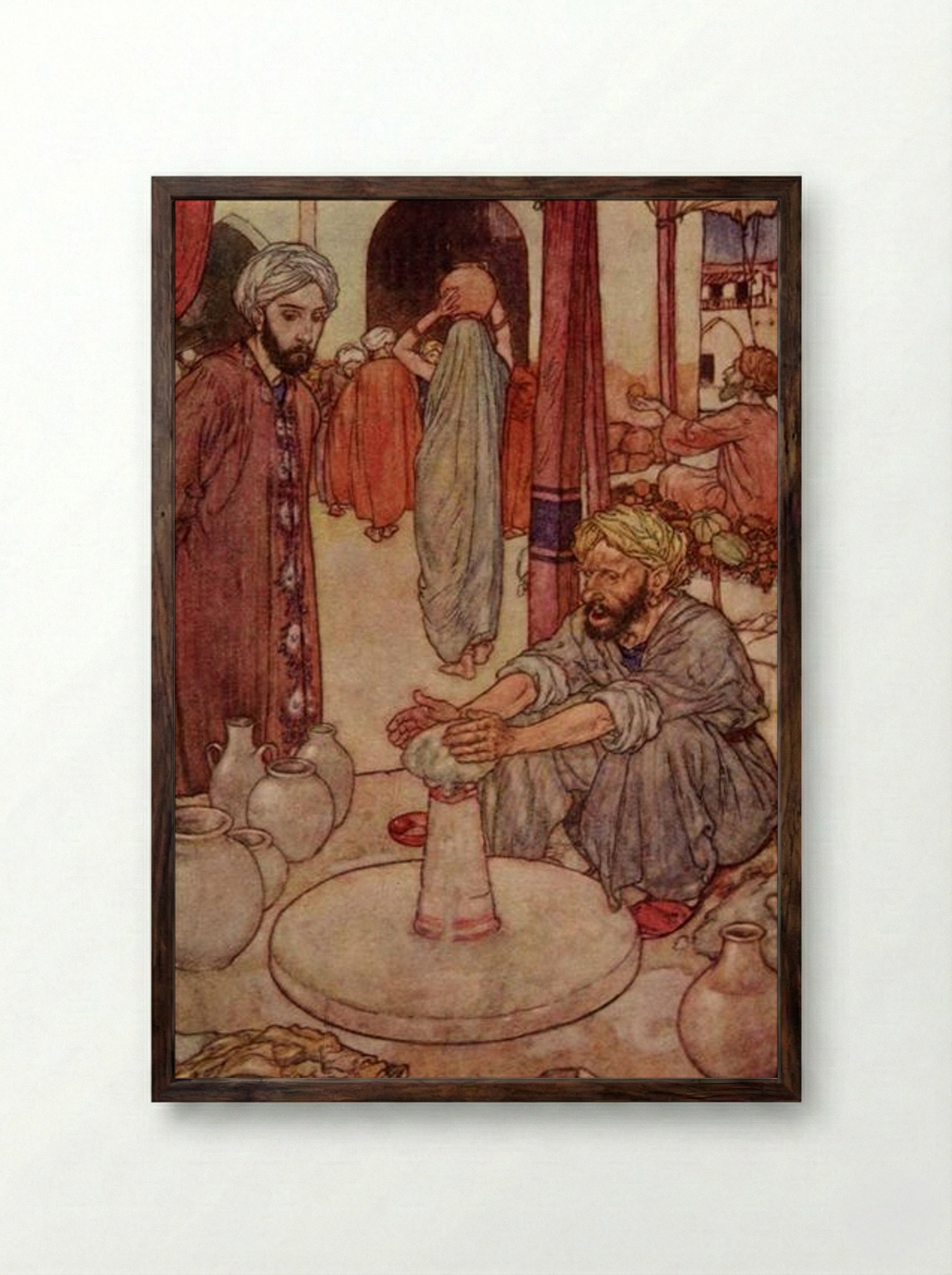 The Potter - Edmund Dulac - Framed Print Dark Wood