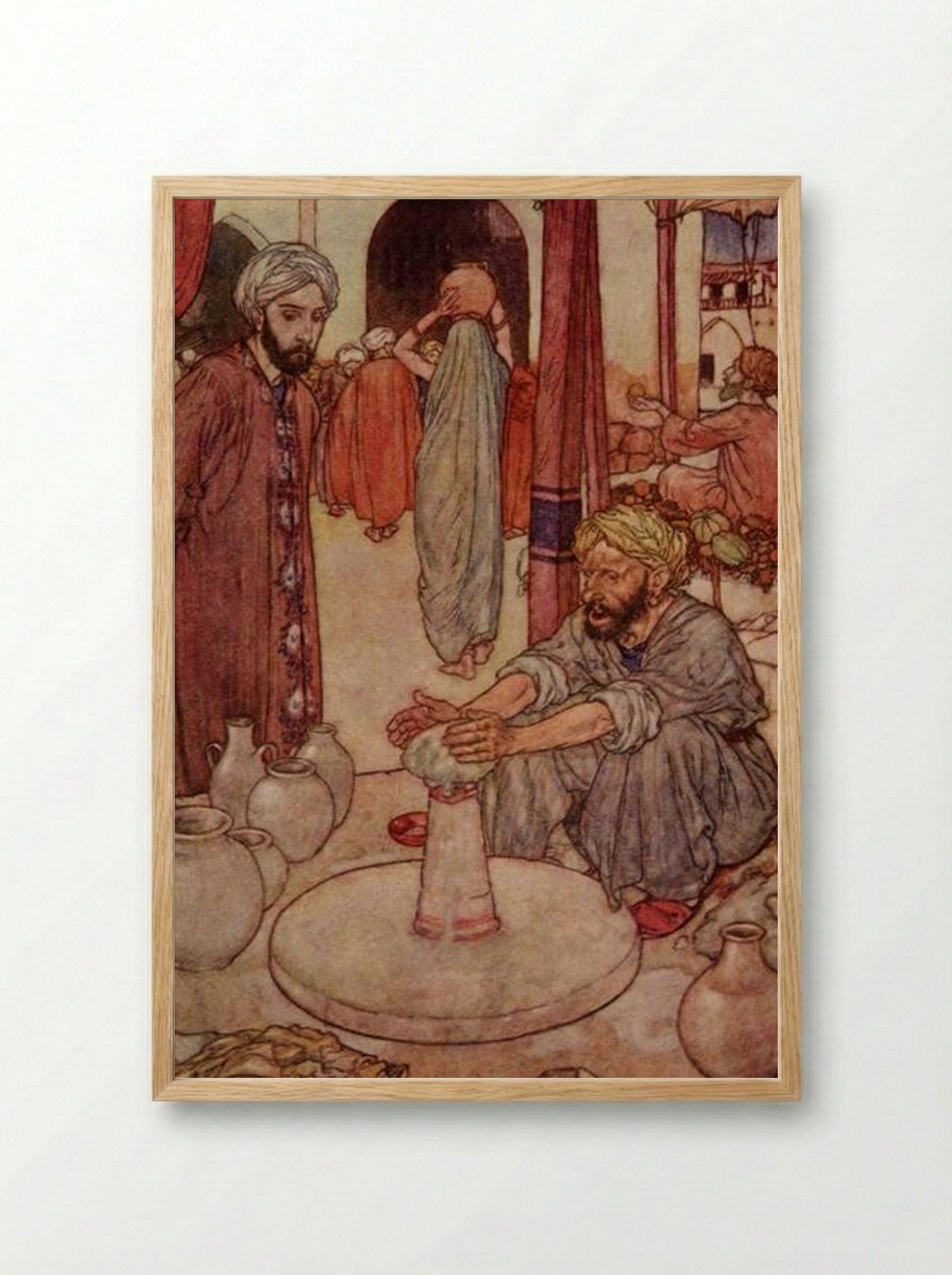 The Potter - Edmund Dulac - Framed Print Wood