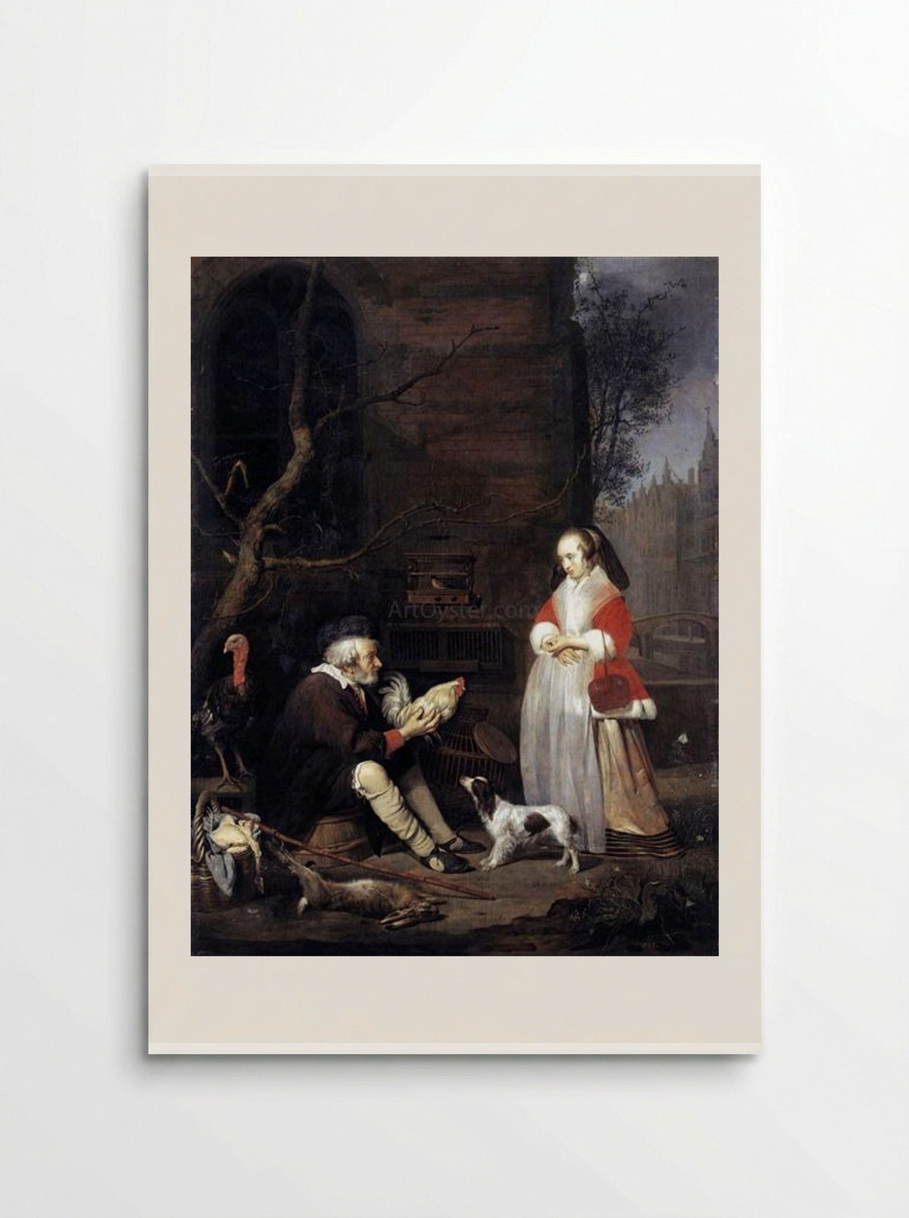 The Poultry Seller - Gabriel Metsu - Poster