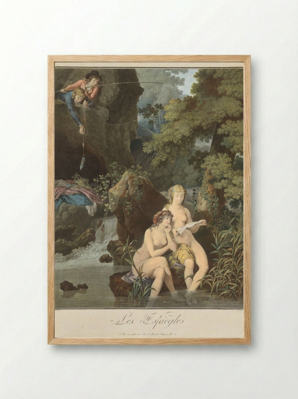 The Pranksters (Les Espiègles) - Charles-Melchior Descourtis - Framed Print Wood
