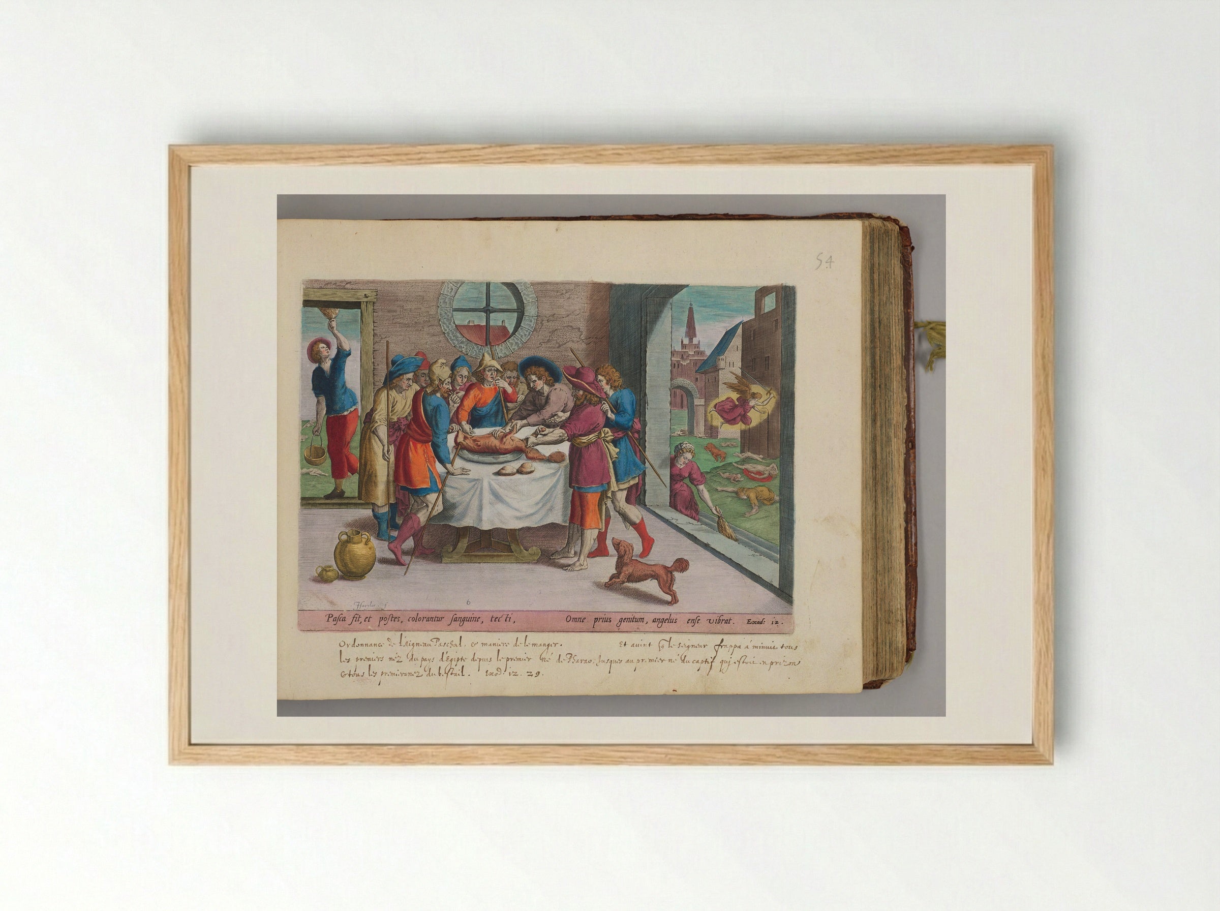 The Preparation for Passover - Johann Sadeler I - Framed Print Wood