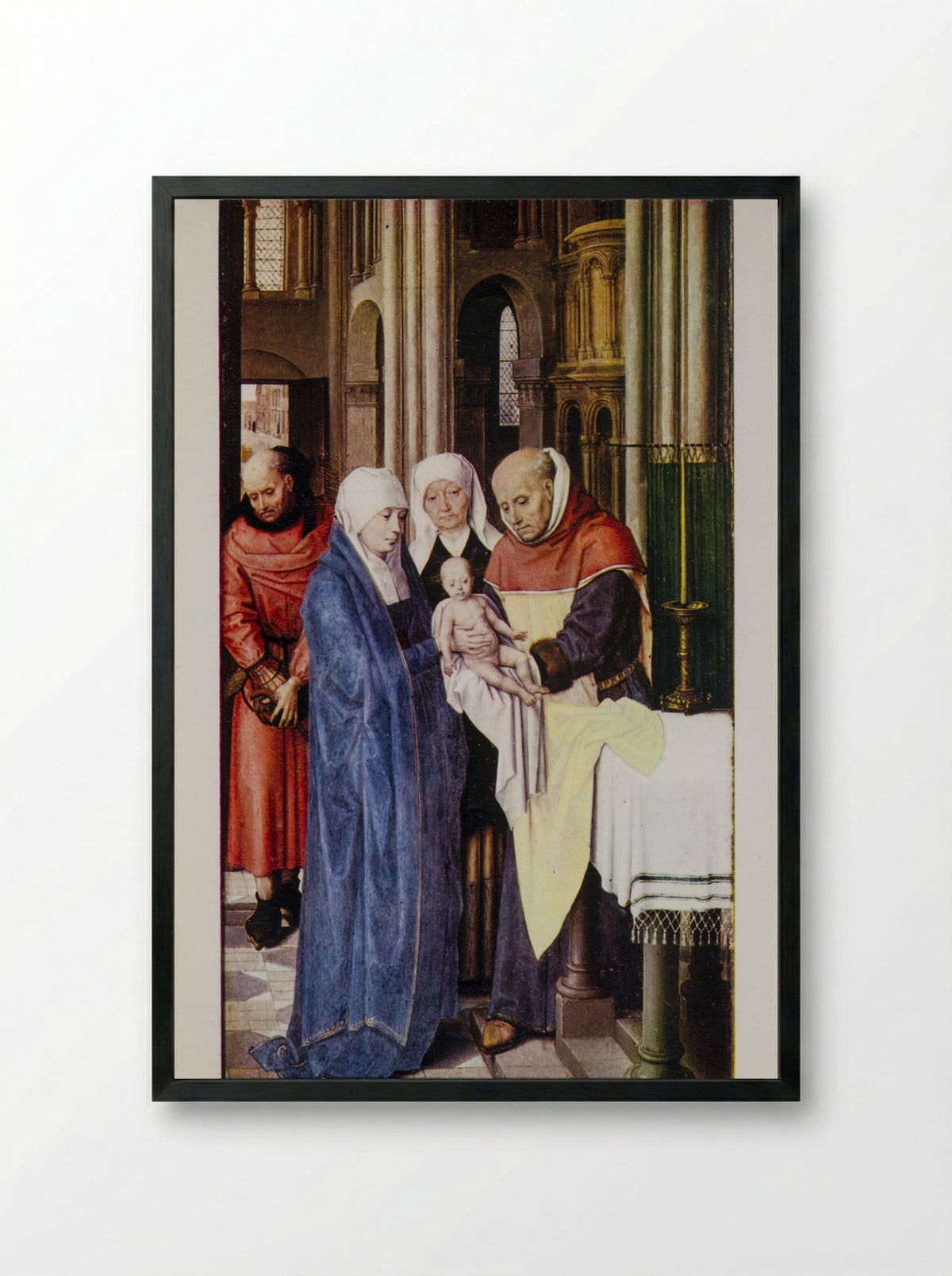 The Presentation in the Temple - Hans Memling - Framed Print Black