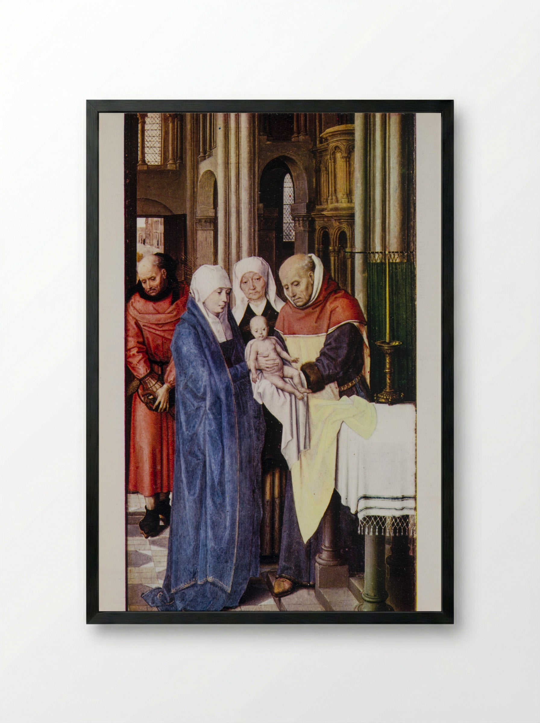 The Presentation in the Temple - Hans Memling - Framed Print Black