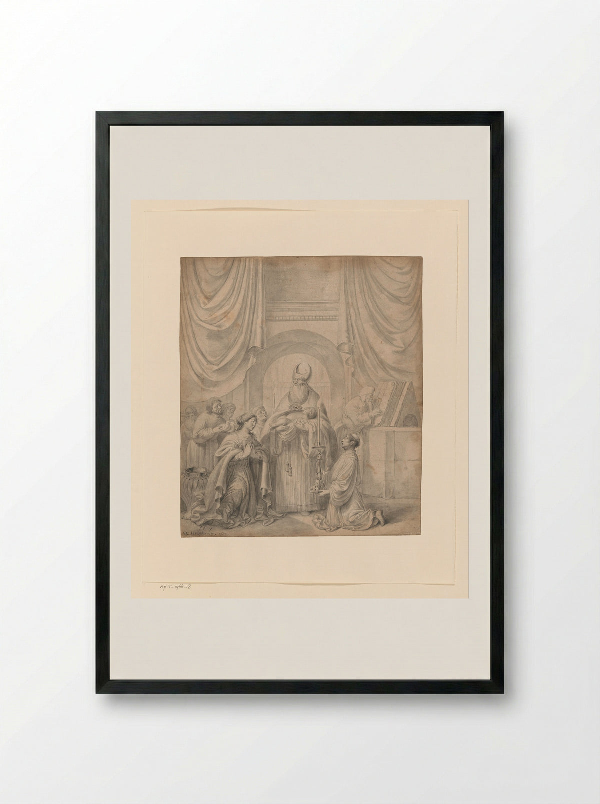 The Presentation in the Temple - Dirck Helmbreker - Framed Print Black