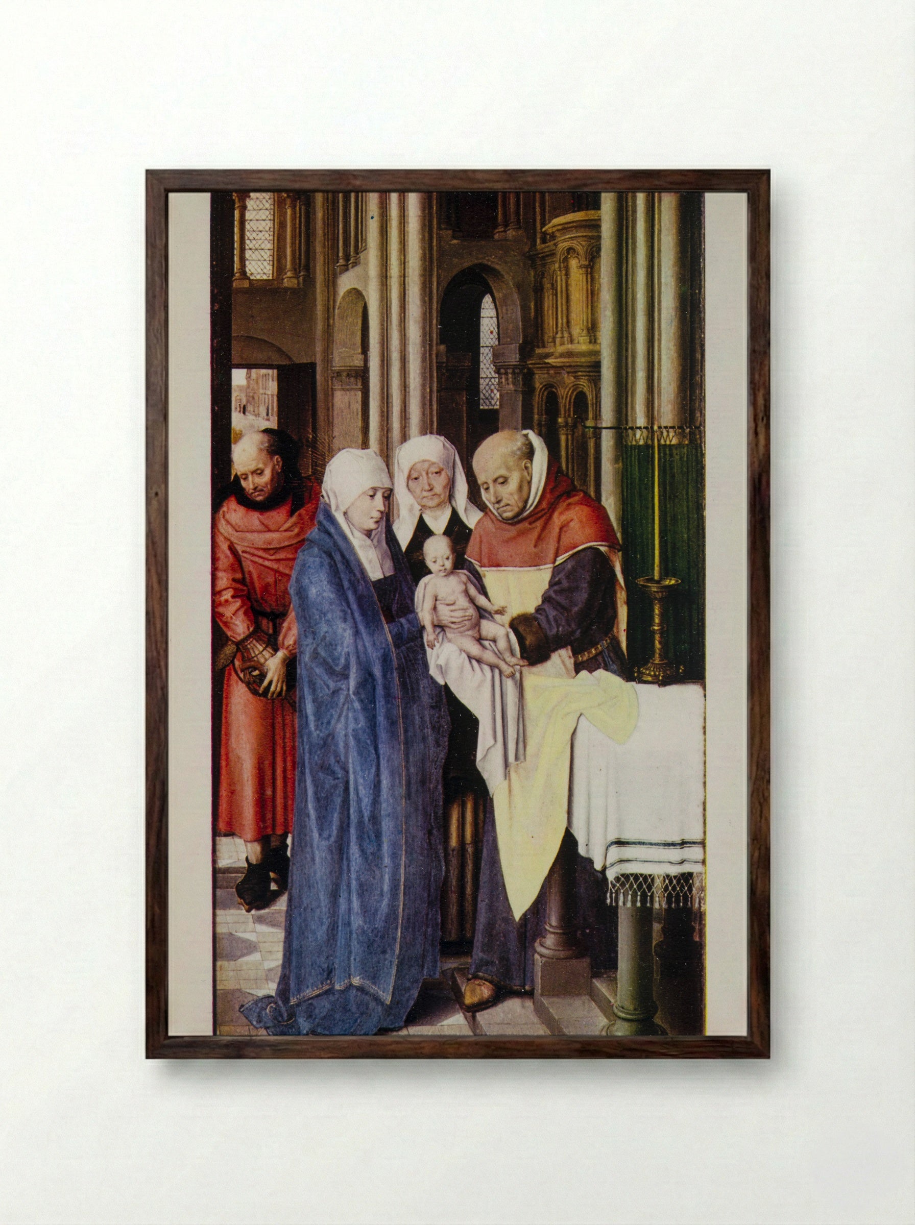The Presentation in the Temple - Hans Memling - Framed Print Dark Wood